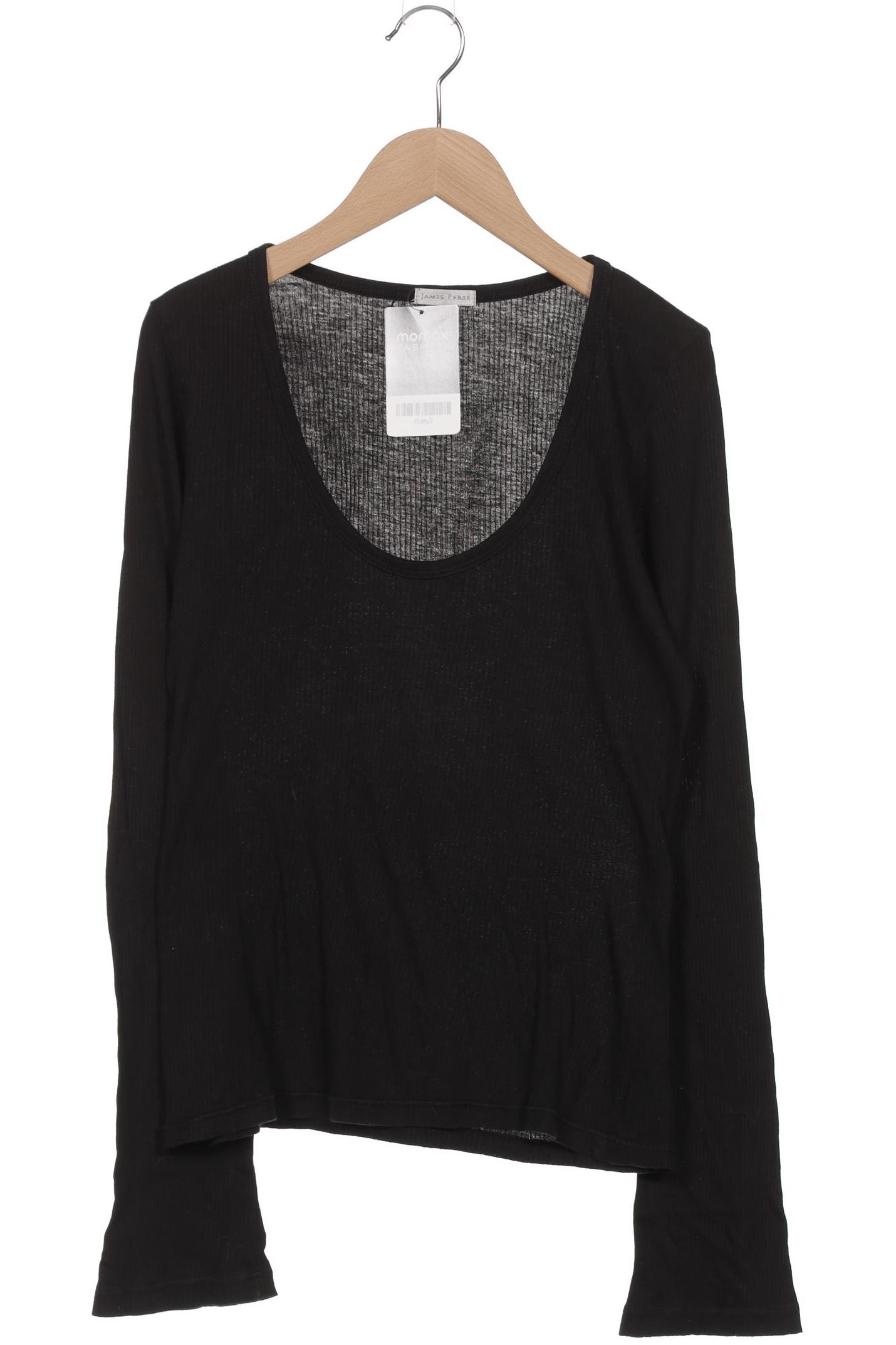 

James Perse Damen Langarmshirt, schwarz, Gr. 42