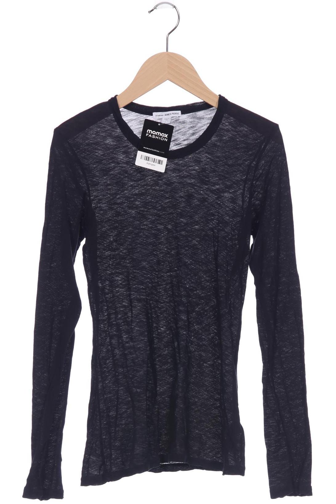 

James Perse Damen Langarmshirt, schwarz, Gr. 0