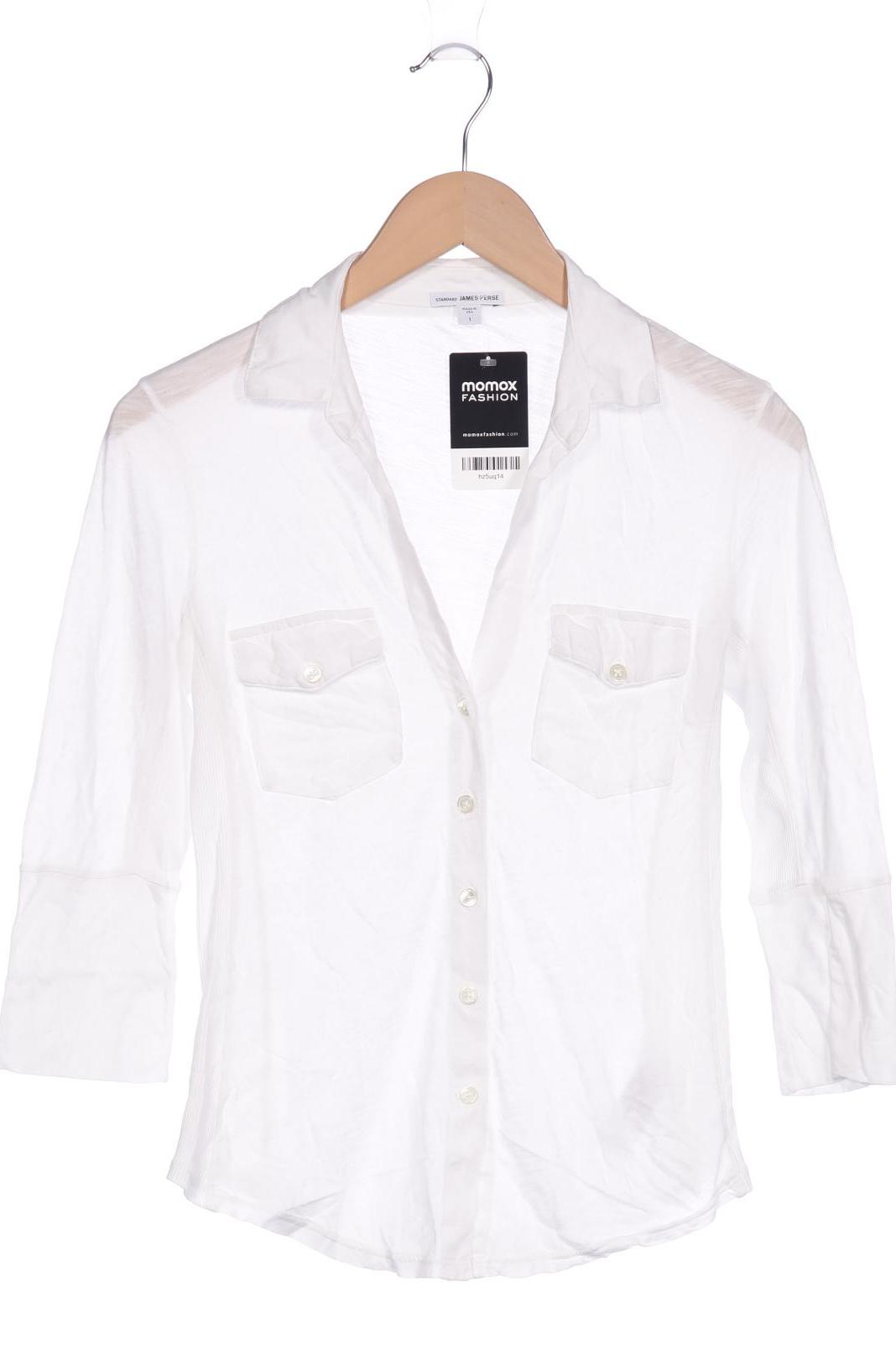 

James Perse Damen Langarmshirt, weiß, Gr. 36