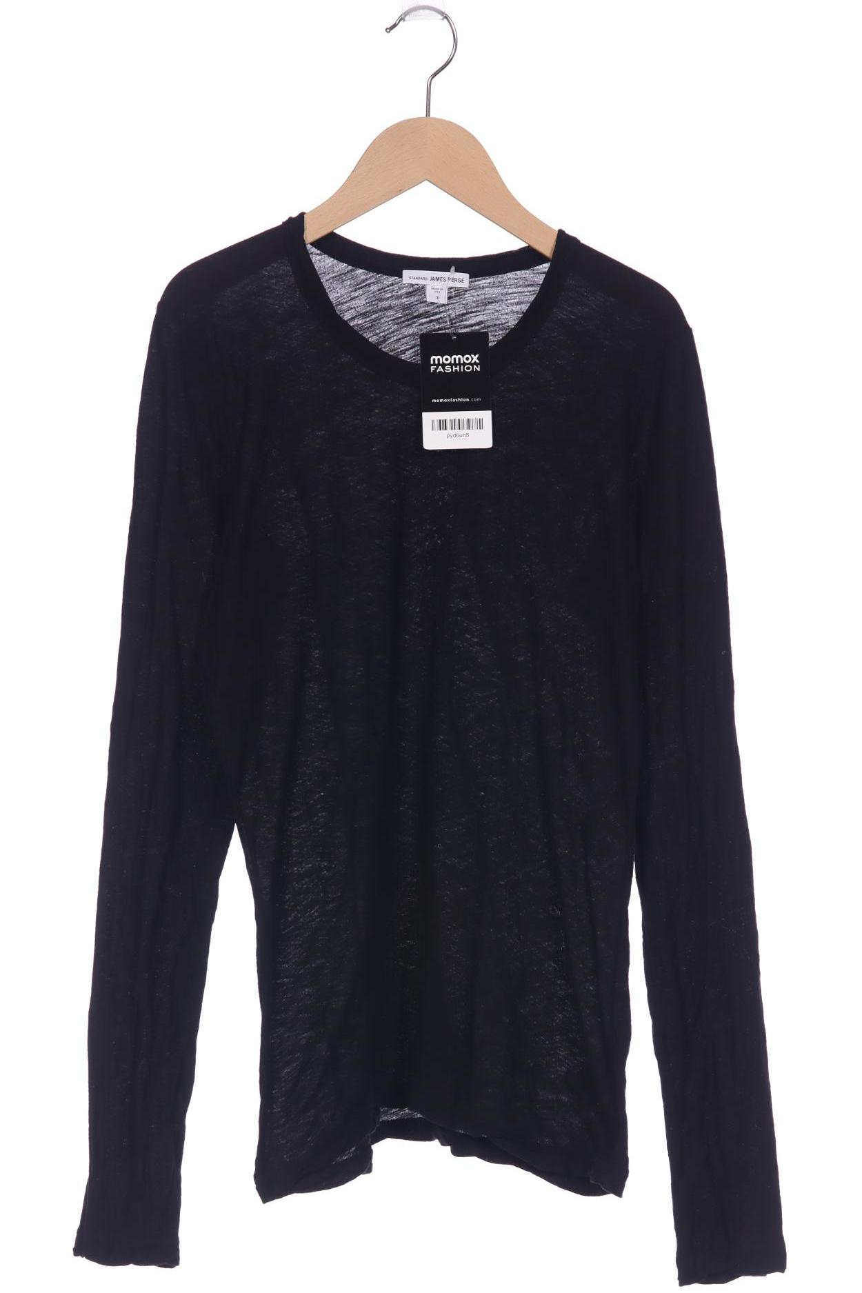 

James Perse Damen Langarmshirt, schwarz, Gr. 42
