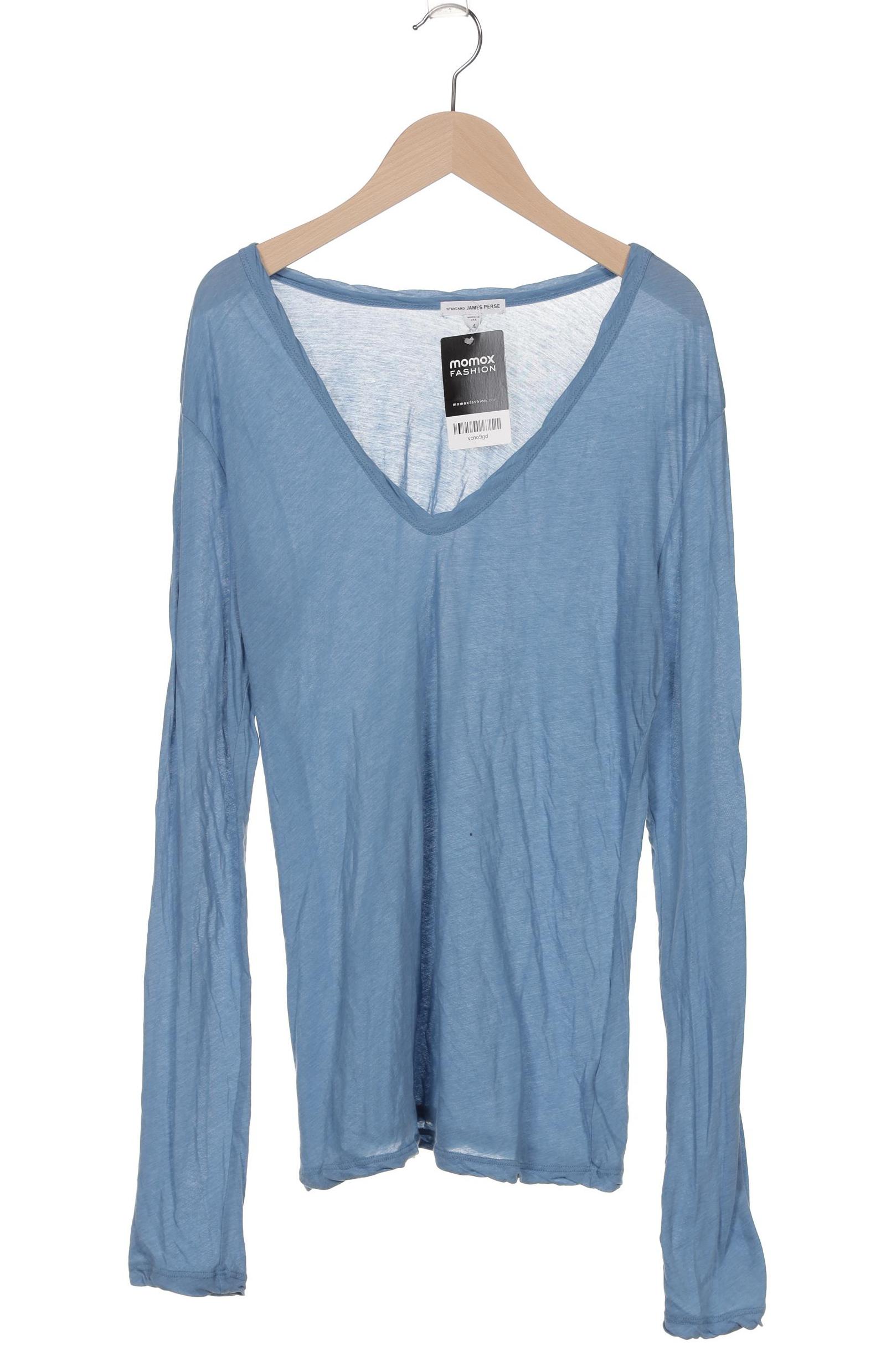 

James Perse Damen Langarmshirt, blau, Gr. 4