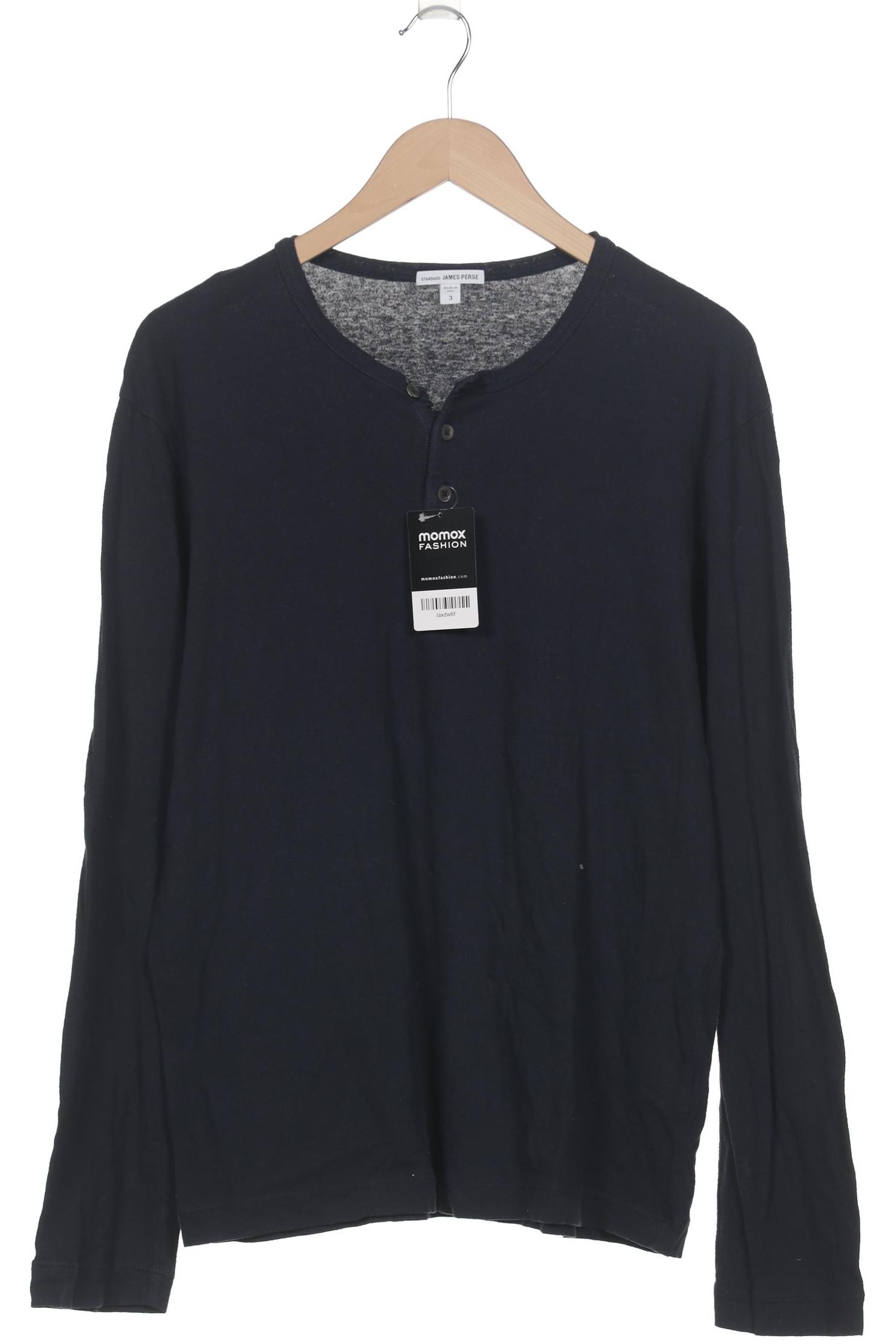

James Perse Herren Langarmshirt, marineblau, Gr. 52