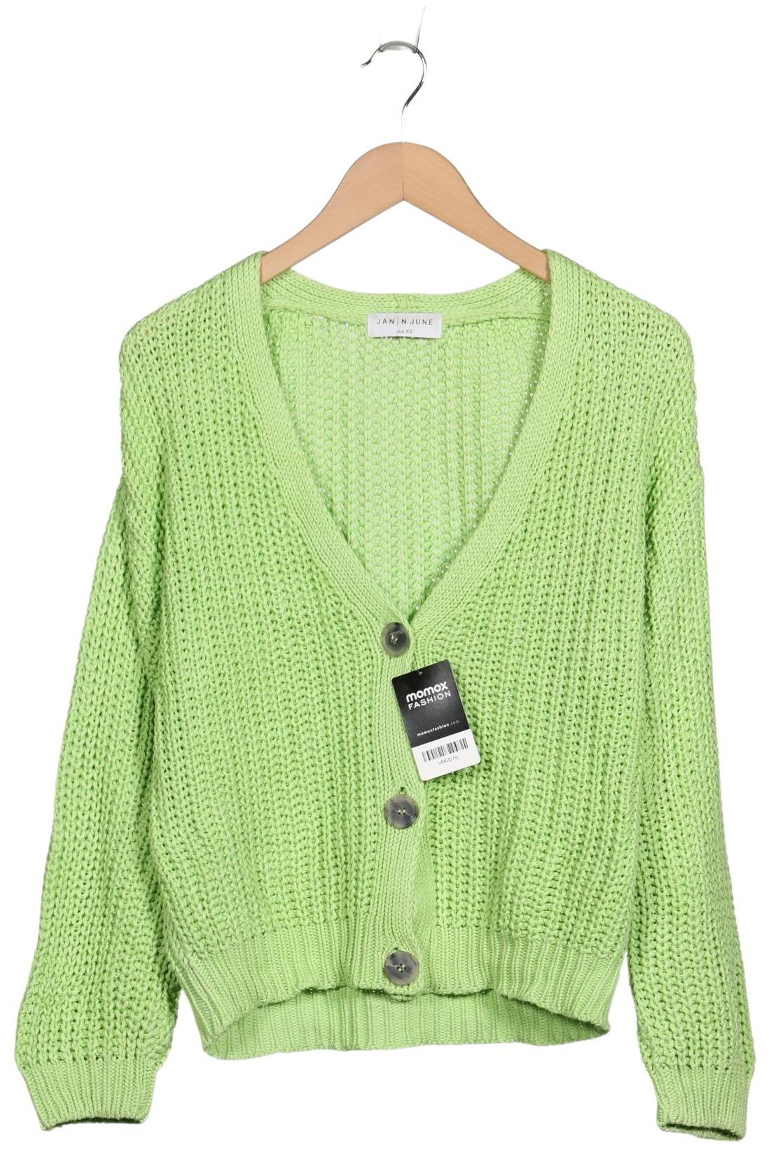 

Jan N June Damen Strickjacke, hellgrün, Gr. 34