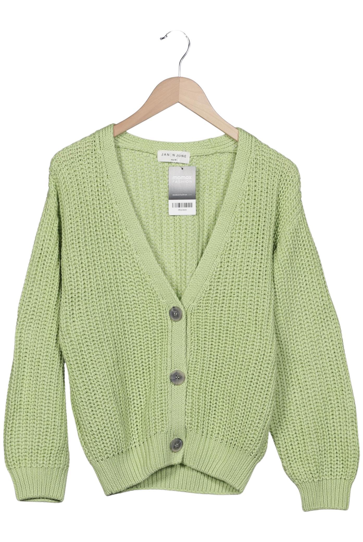

Jan N June Damen Strickjacke, hellgrün, Gr. 38