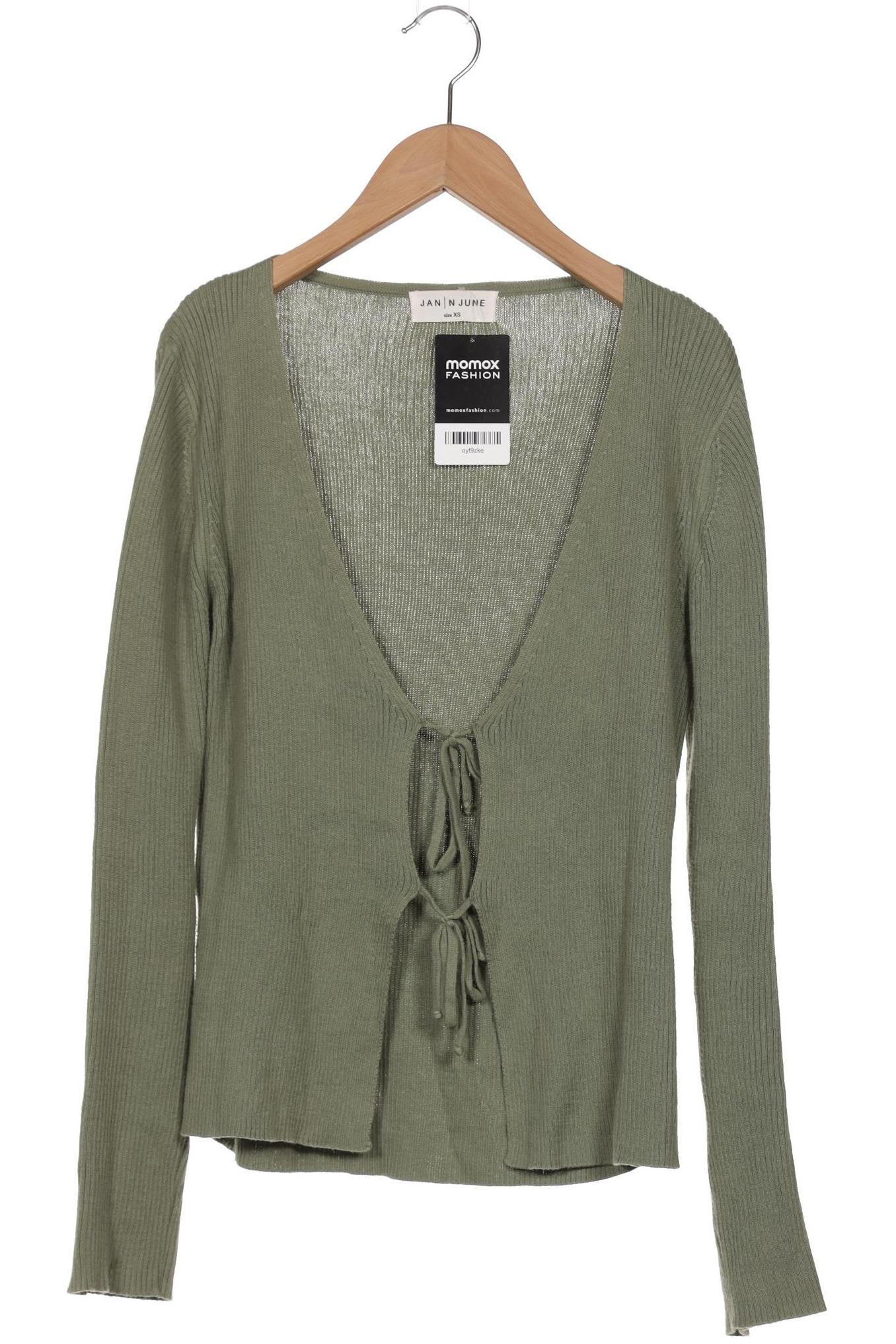 

Jan N June Damen Strickjacke, grün, Gr. 34