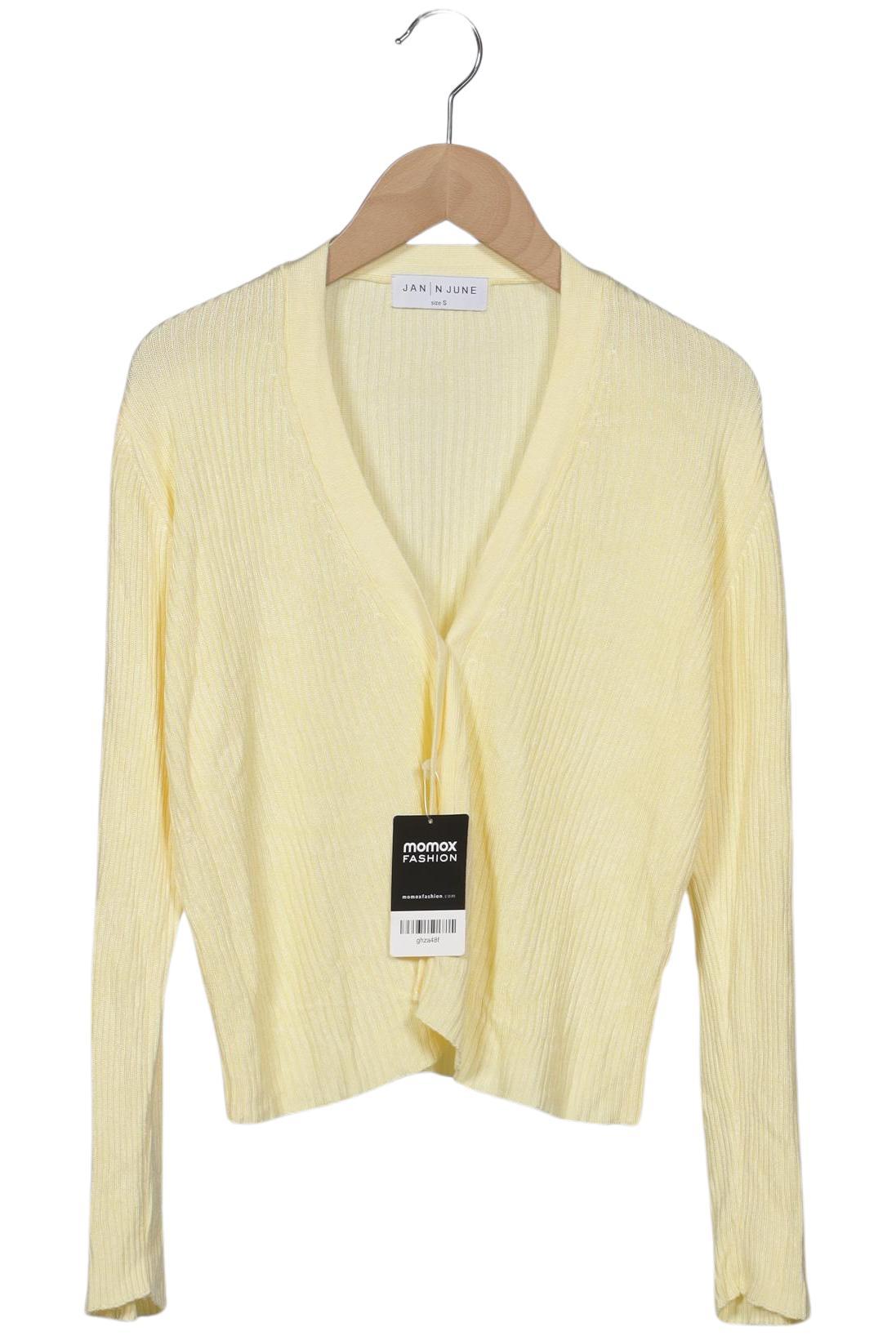 

Jan N June Damen Strickjacke, gelb, Gr. 36