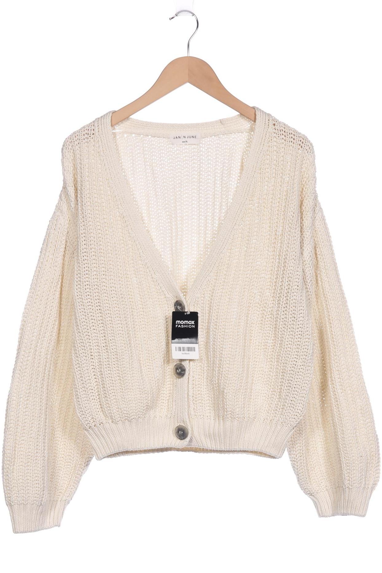 

Jan N June Damen Strickjacke, cremeweiß, Gr. 44