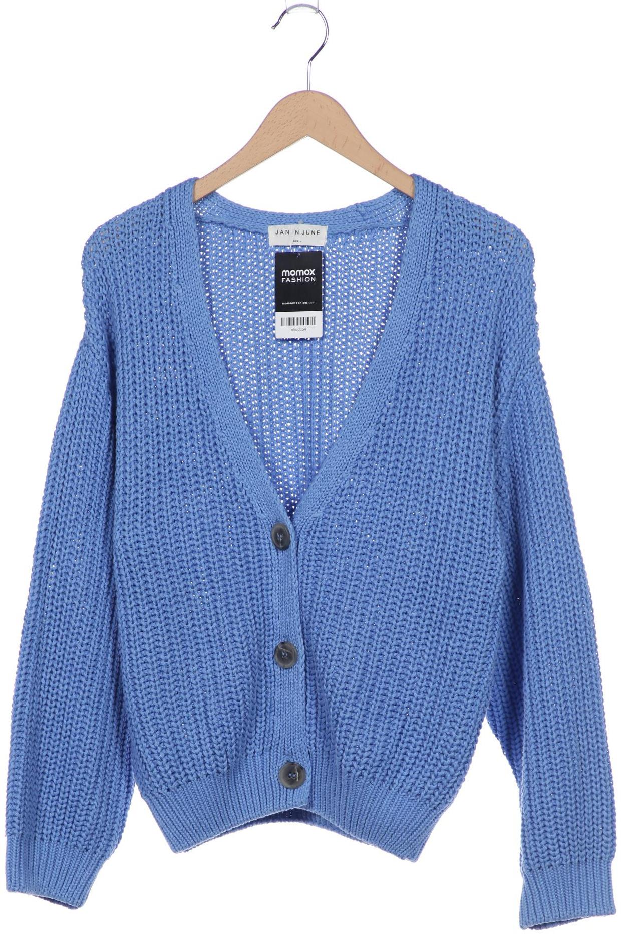 

Jan N June Damen Strickjacke, hellblau, Gr. 42