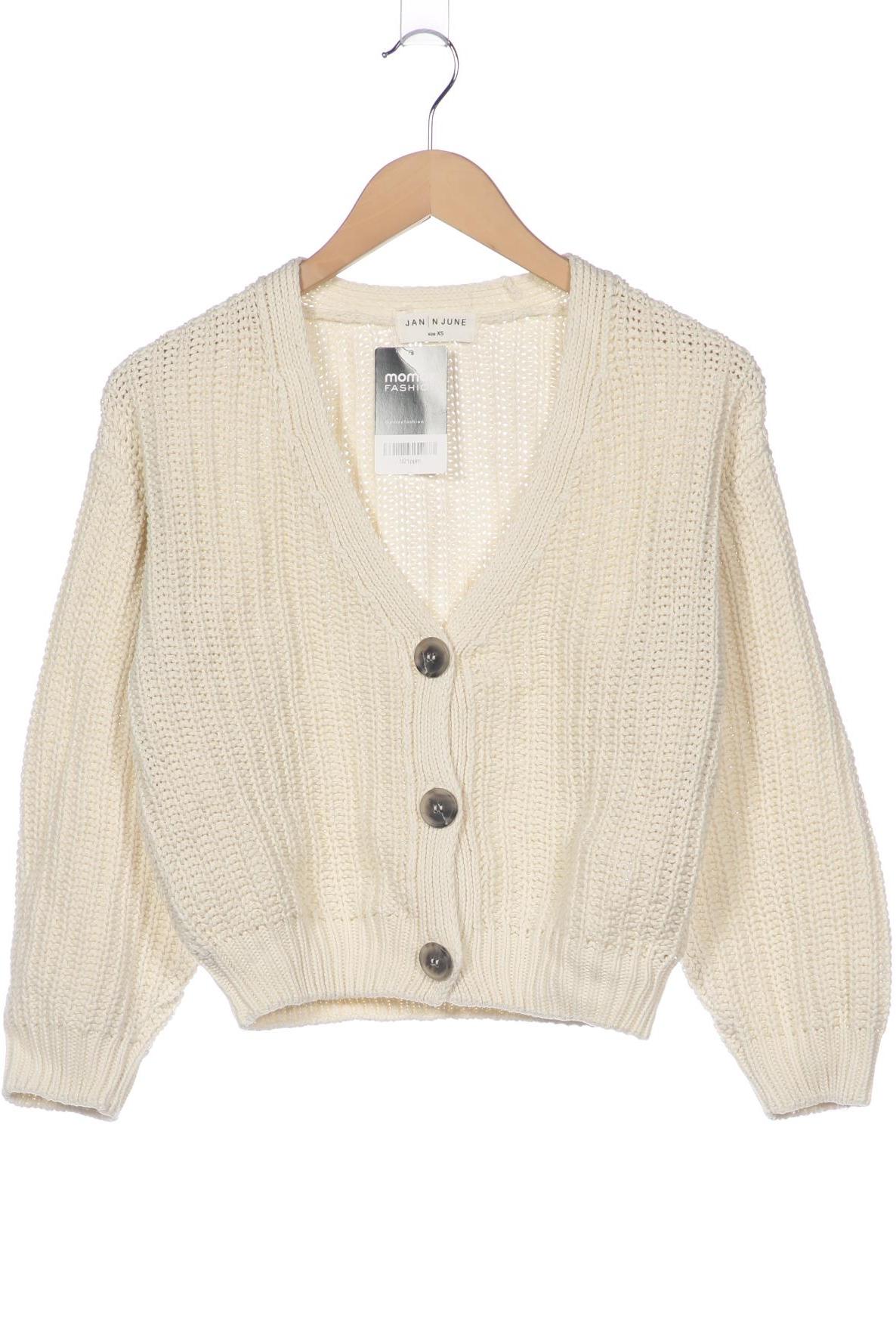 

Jan N June Damen Strickjacke, weiß, Gr. 34