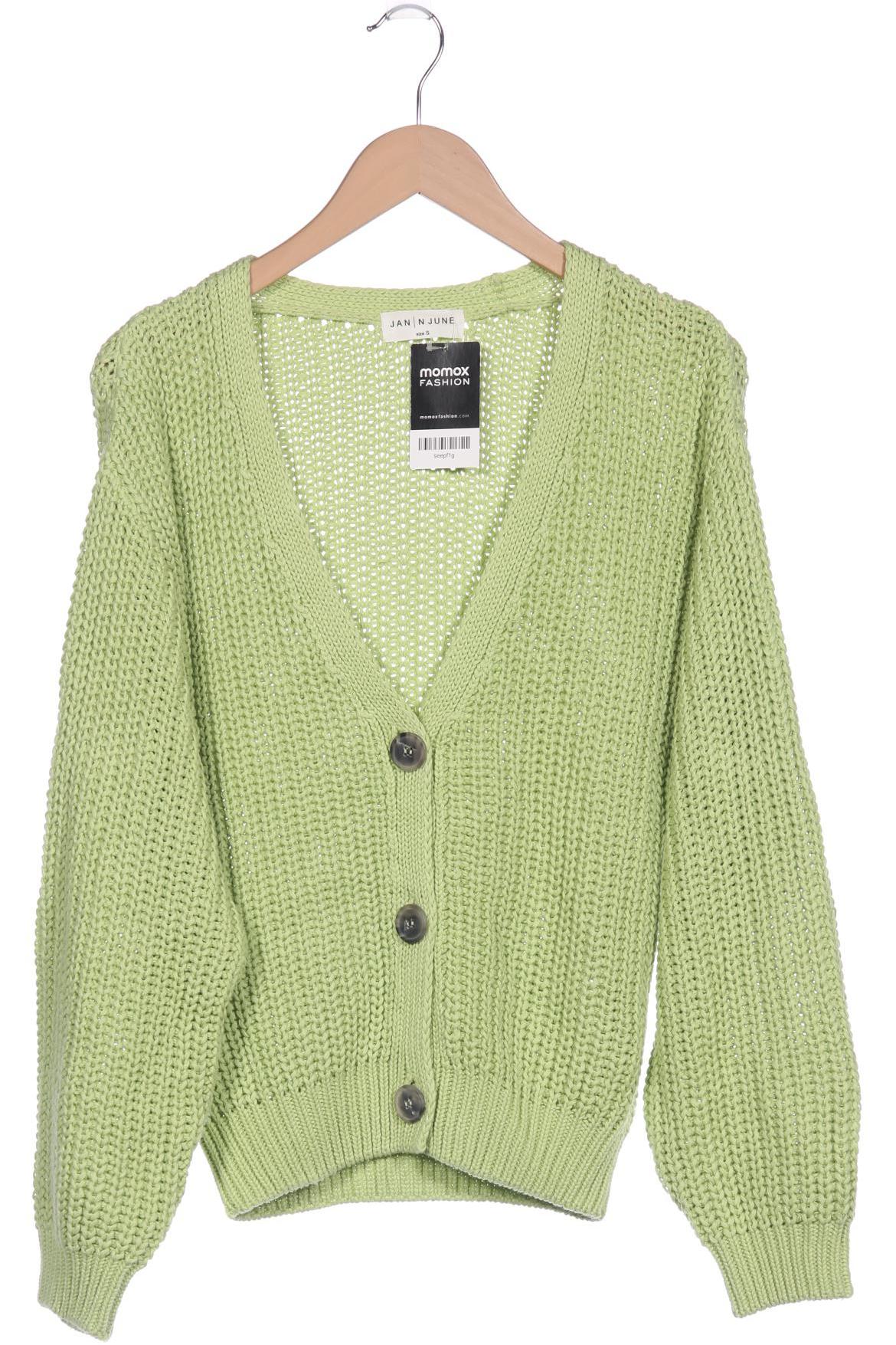 

Jan N June Damen Strickjacke, hellgrün, Gr. 36