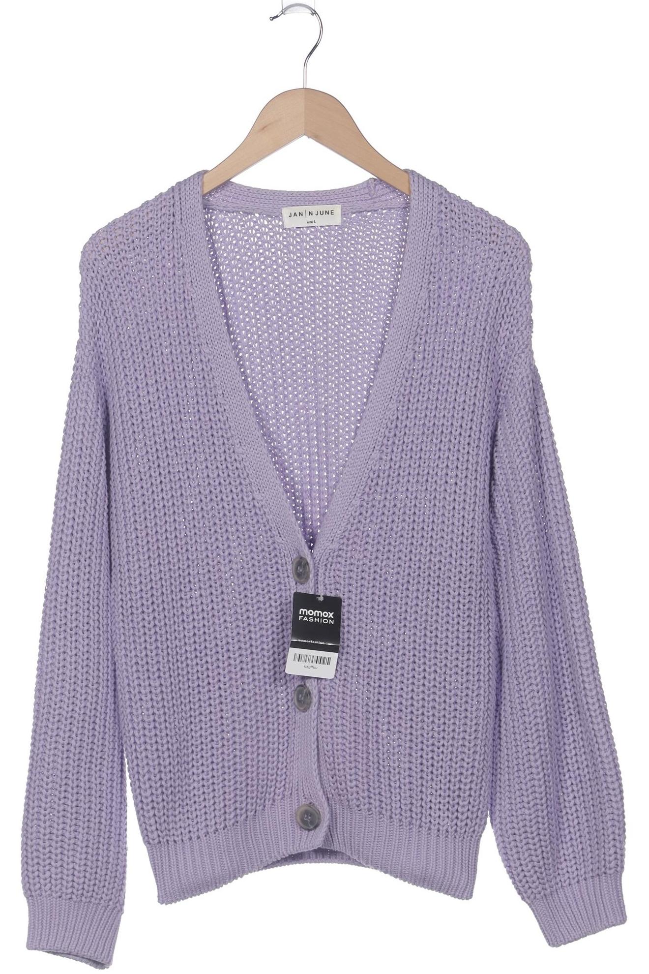 

Jan N June Damen Strickjacke, flieder, Gr. 42