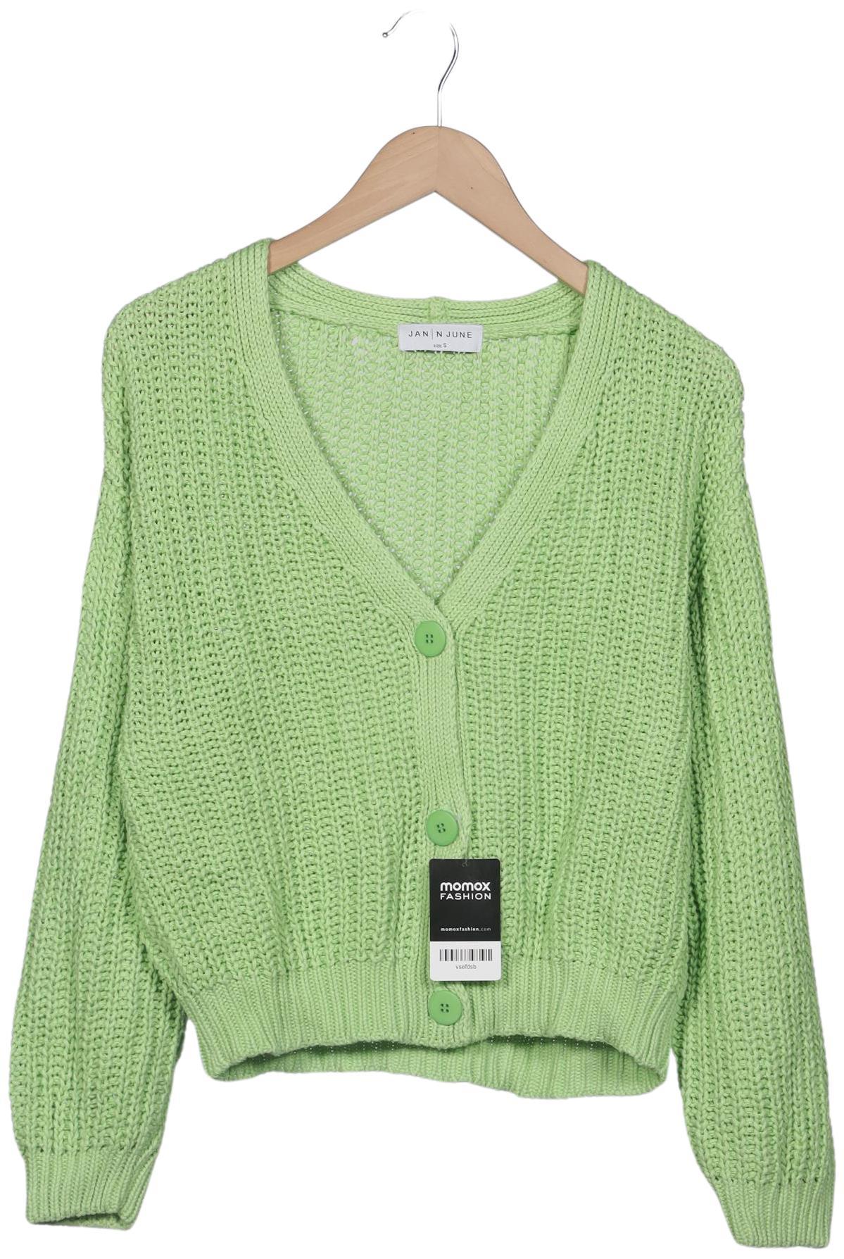 

Jan N June Damen Strickjacke, hellgrün, Gr. 36