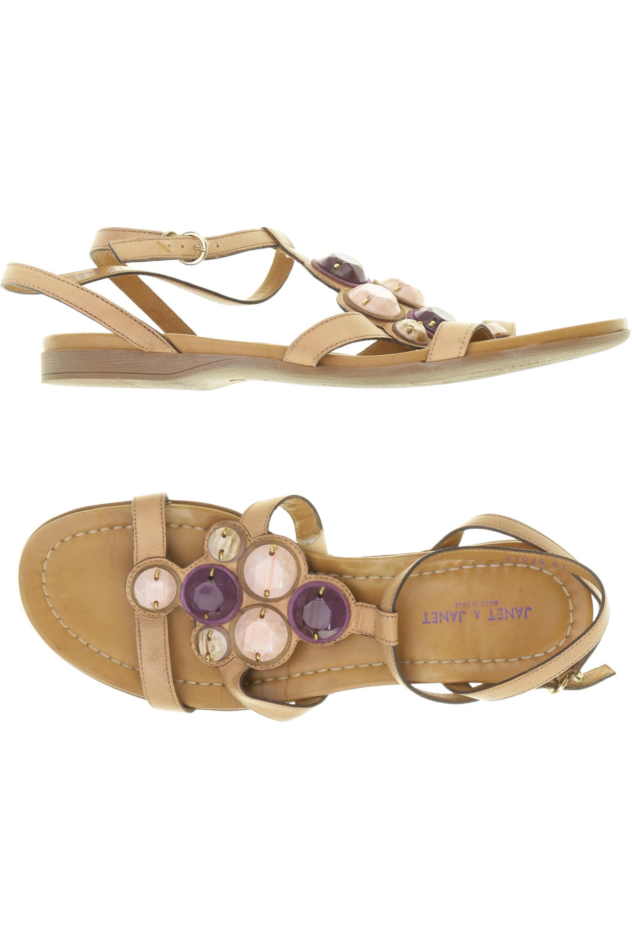 

Janet & Janet Damen Sandale, beige, Gr. 41