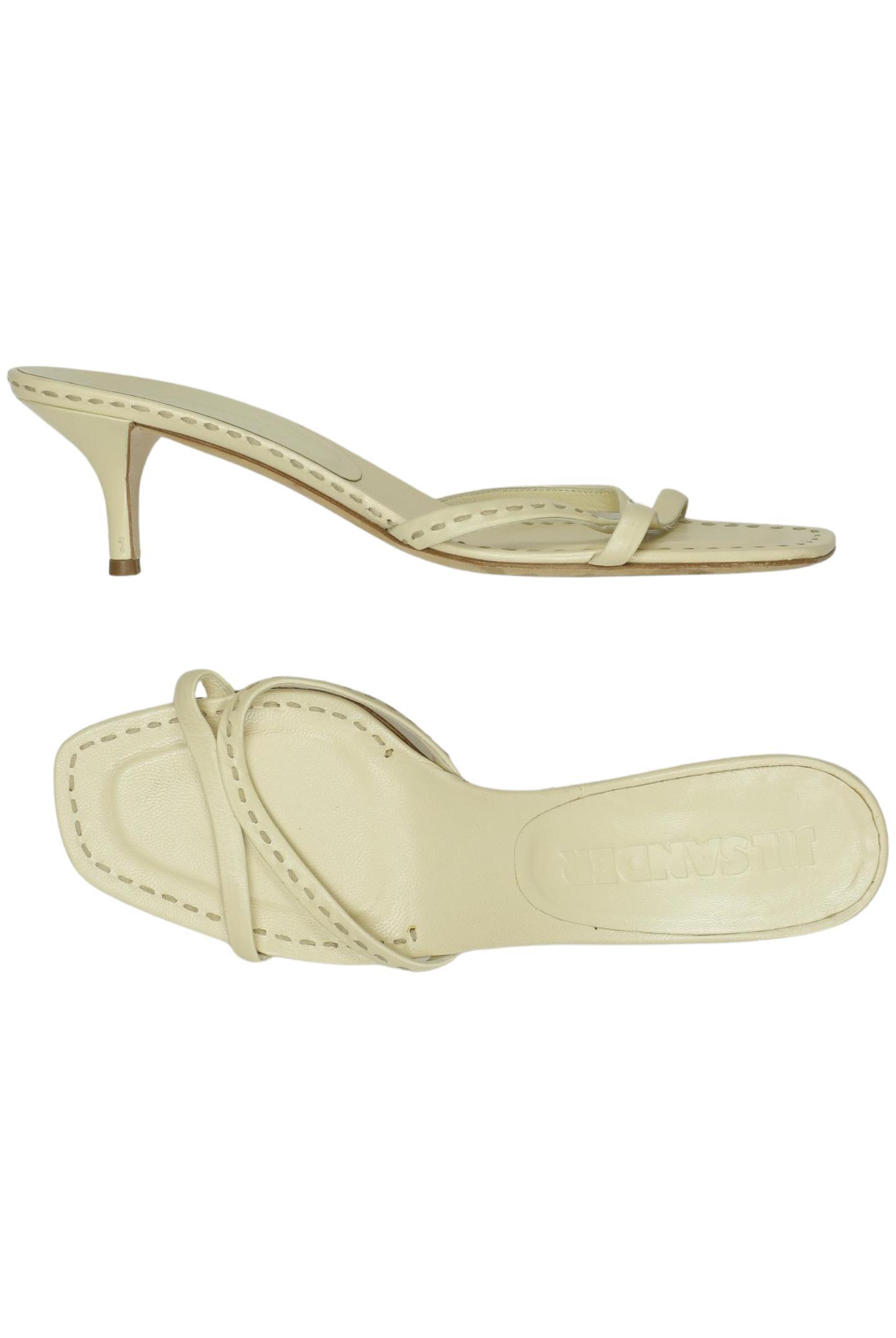 

Jil Sander Damen Sandale, cremeweiß, Gr. 38