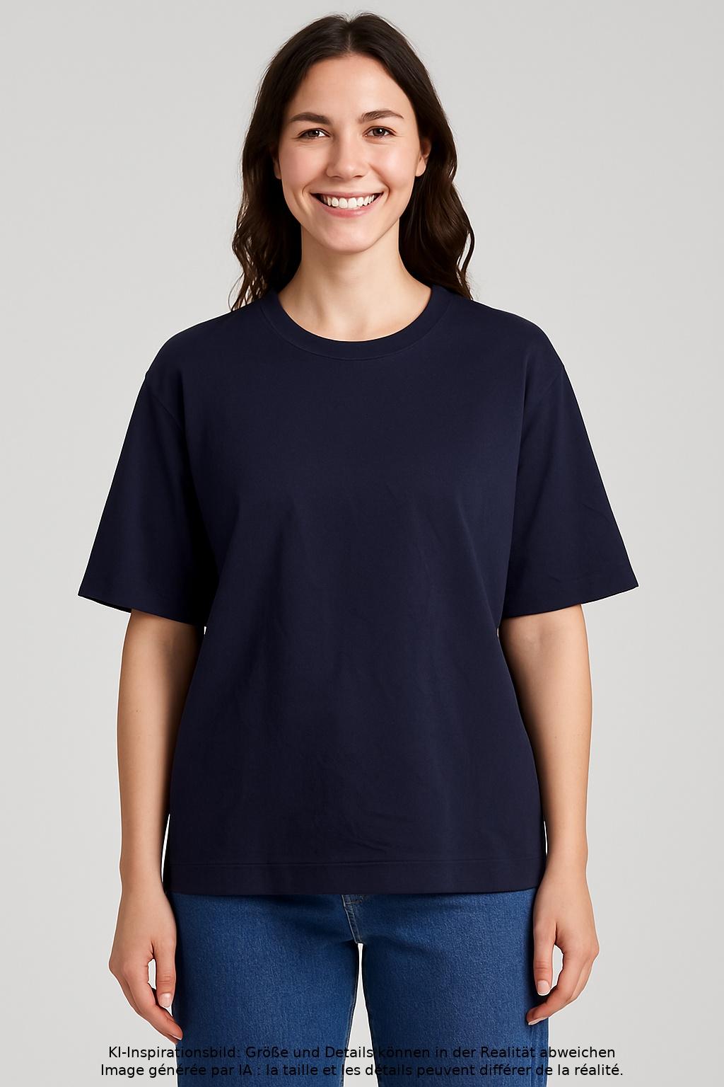 

Jil Sander & Uniqlo Damen T-Shirt, marineblau, Gr. 42