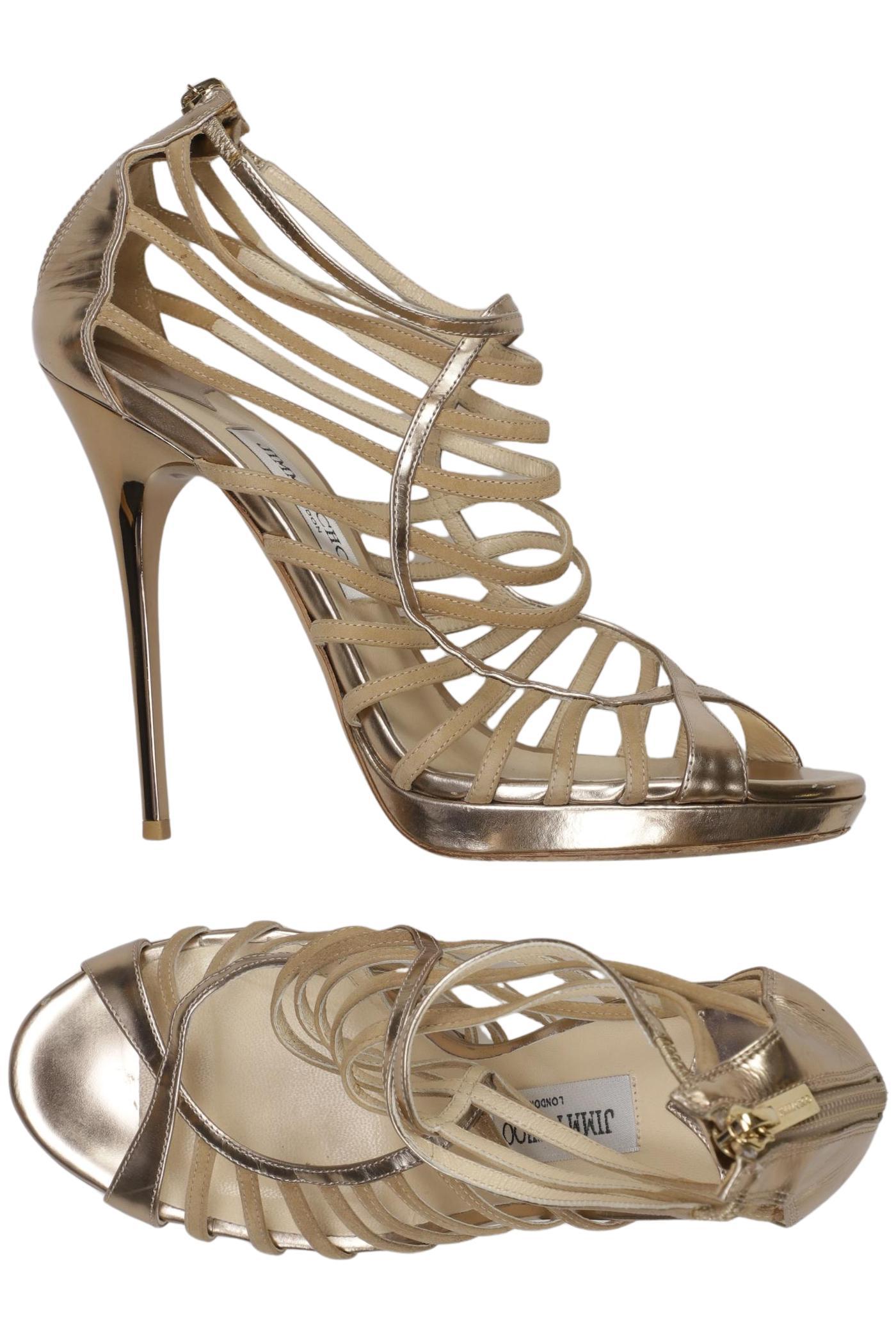 

Jimmy Choo Damen Sandale, gold, Gr. 40
