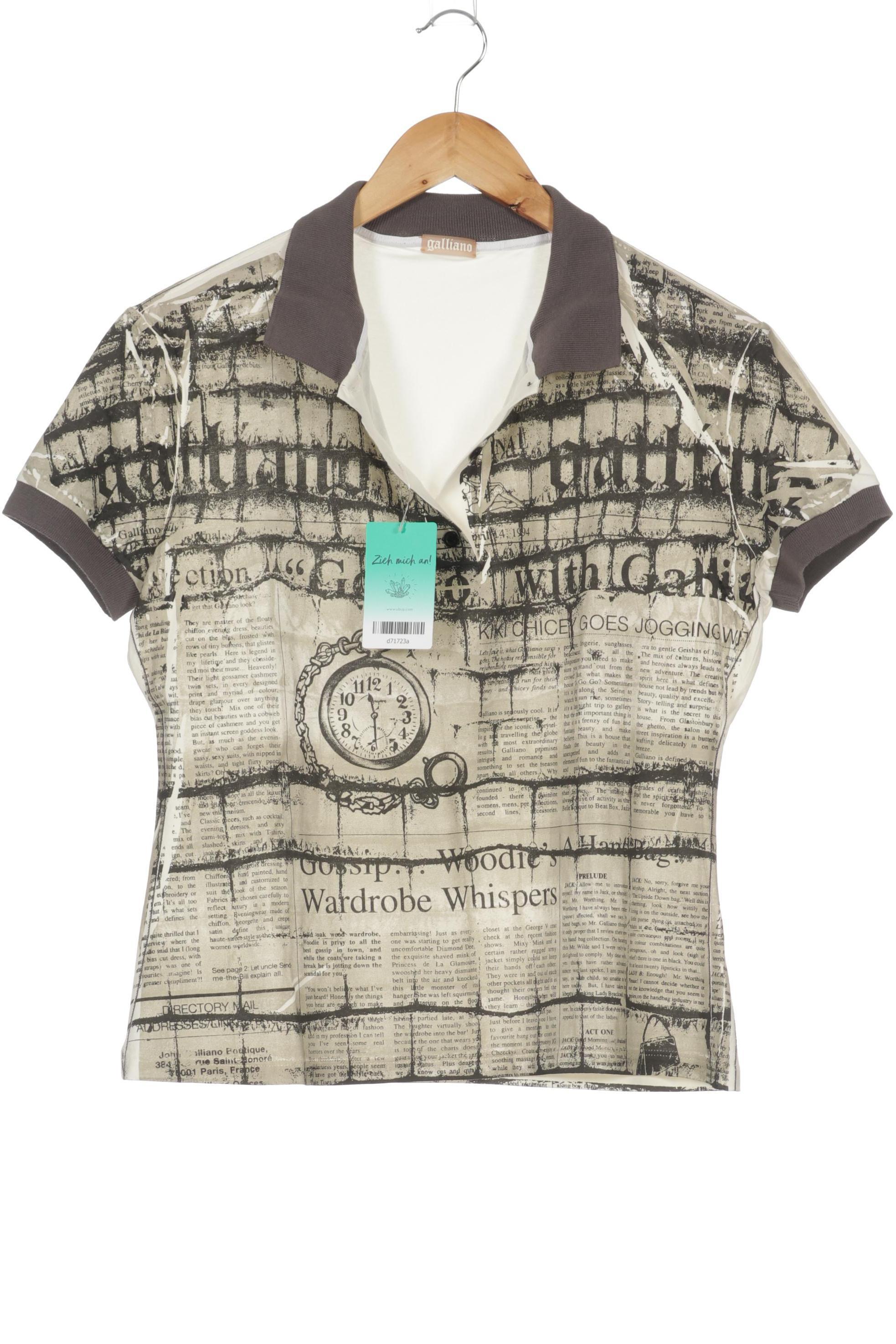 

John Galliano Damen Poloshirt, grau, Gr.