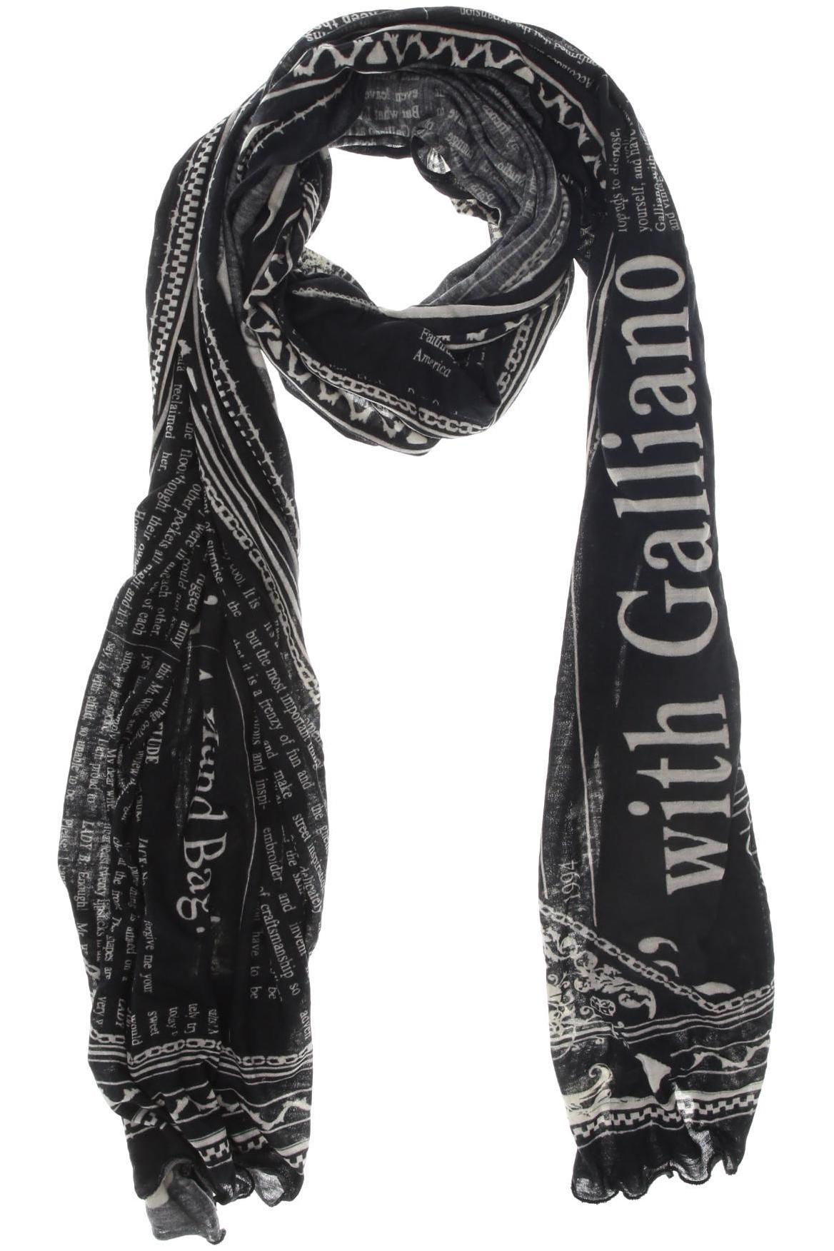 

John Galliano Damen Schal, schwarz, Gr.