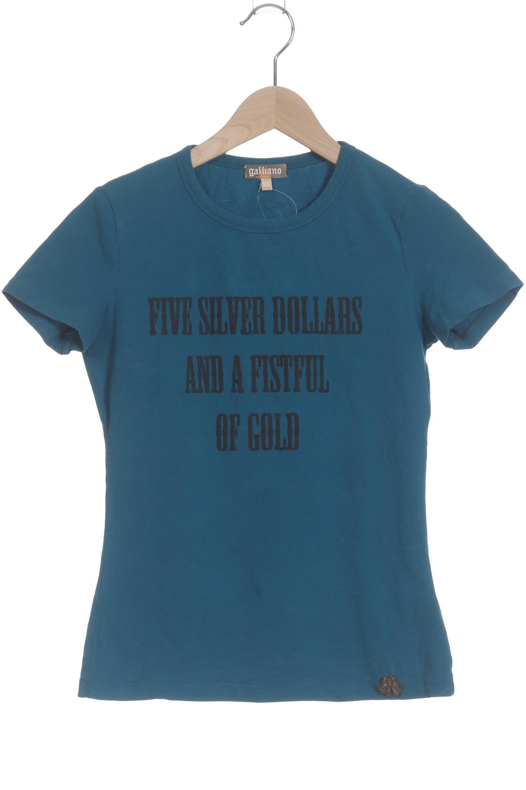 

John Galliano Damen T-Shirt, blau, Gr.