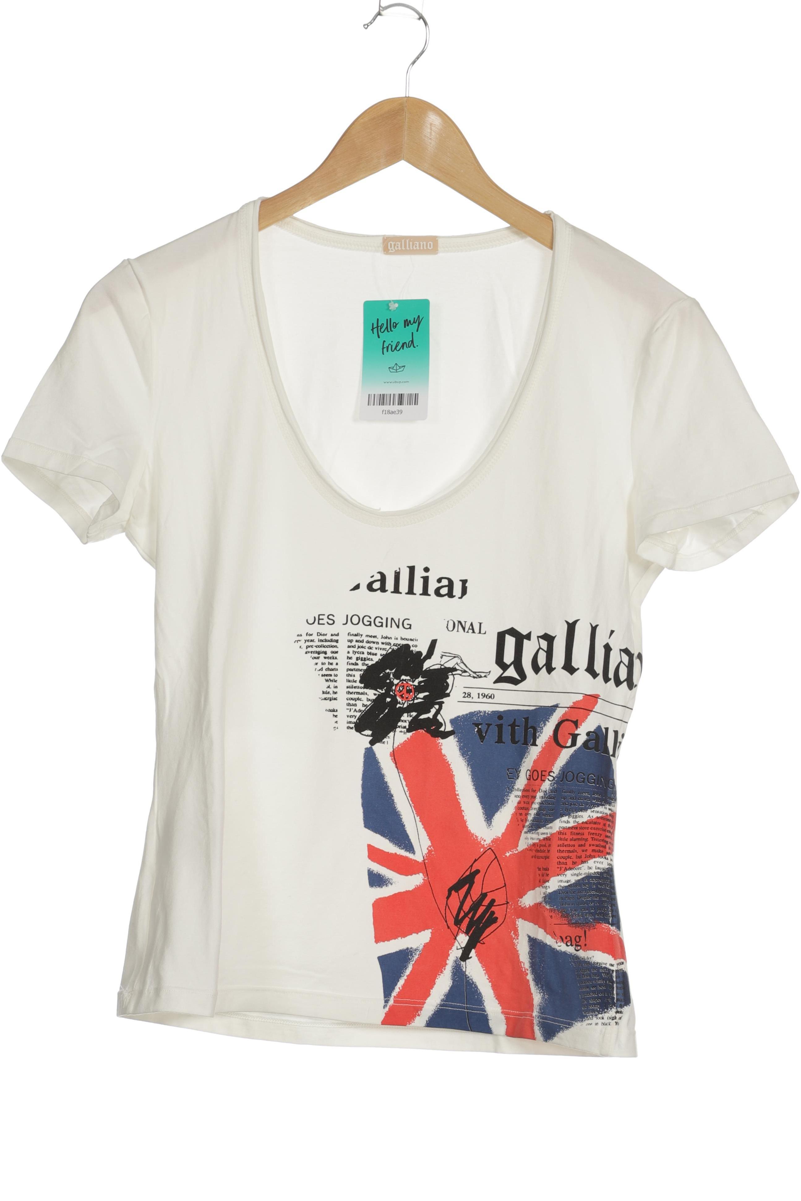 

John Galliano Damen T-Shirt, weiß, Gr.