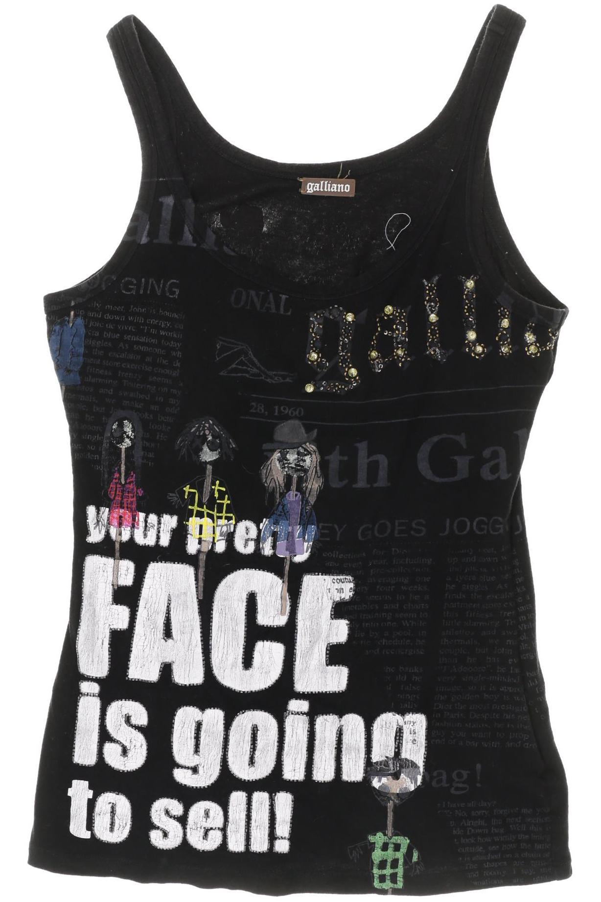 

John Galliano Damen Top, schwarz, Gr.