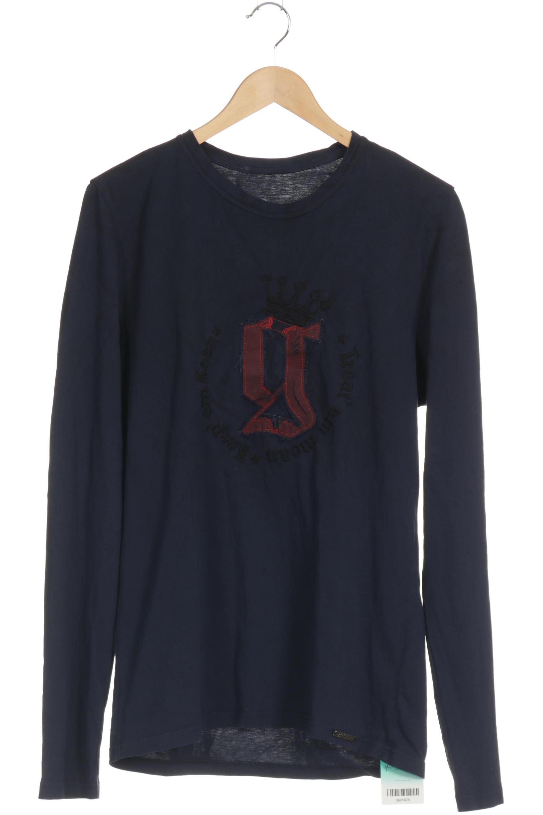 

John Galliano Herren Langarmshirt, blau, Gr.