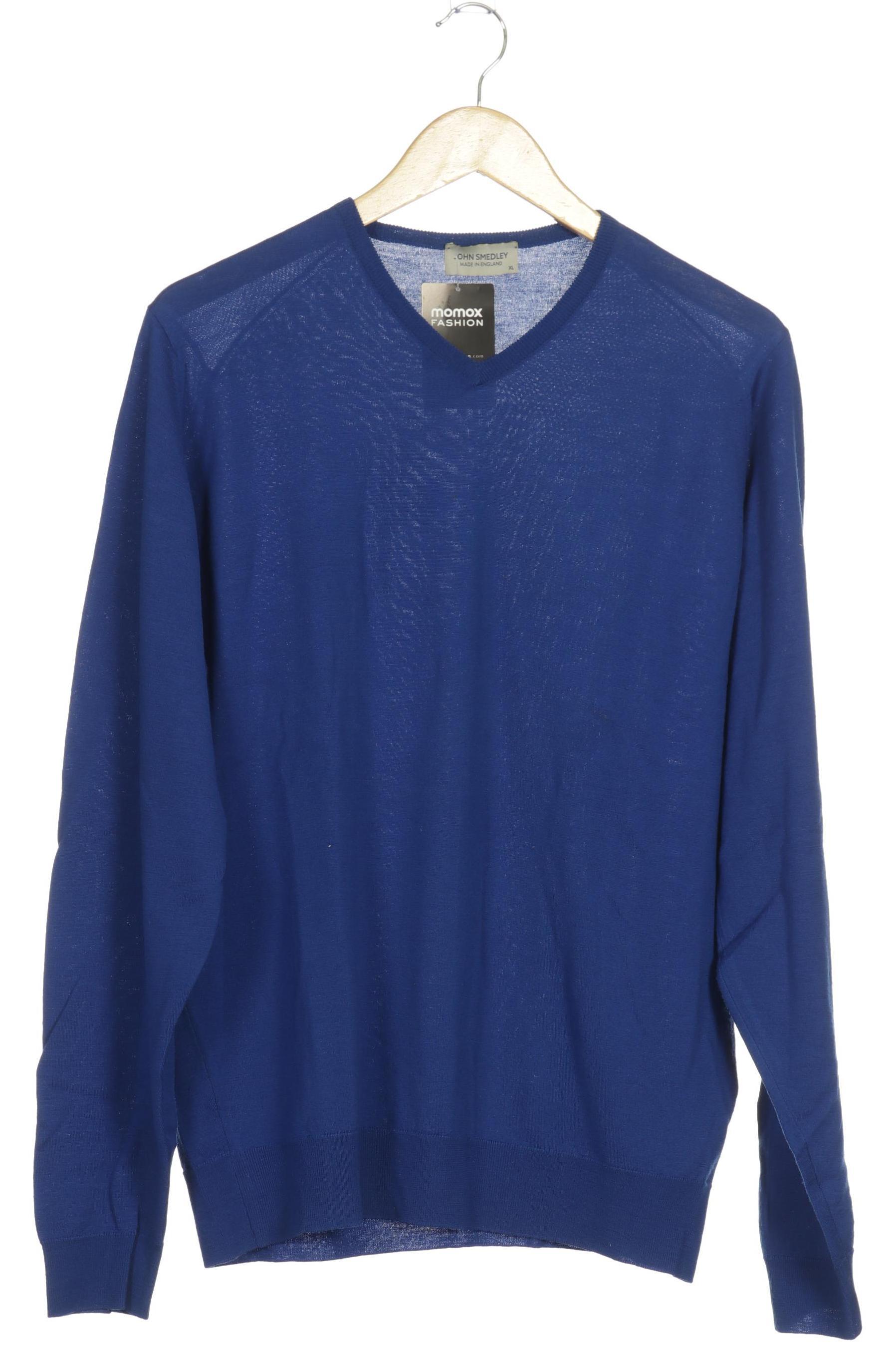 

John Smedley Herren Pullover, blau, Gr.