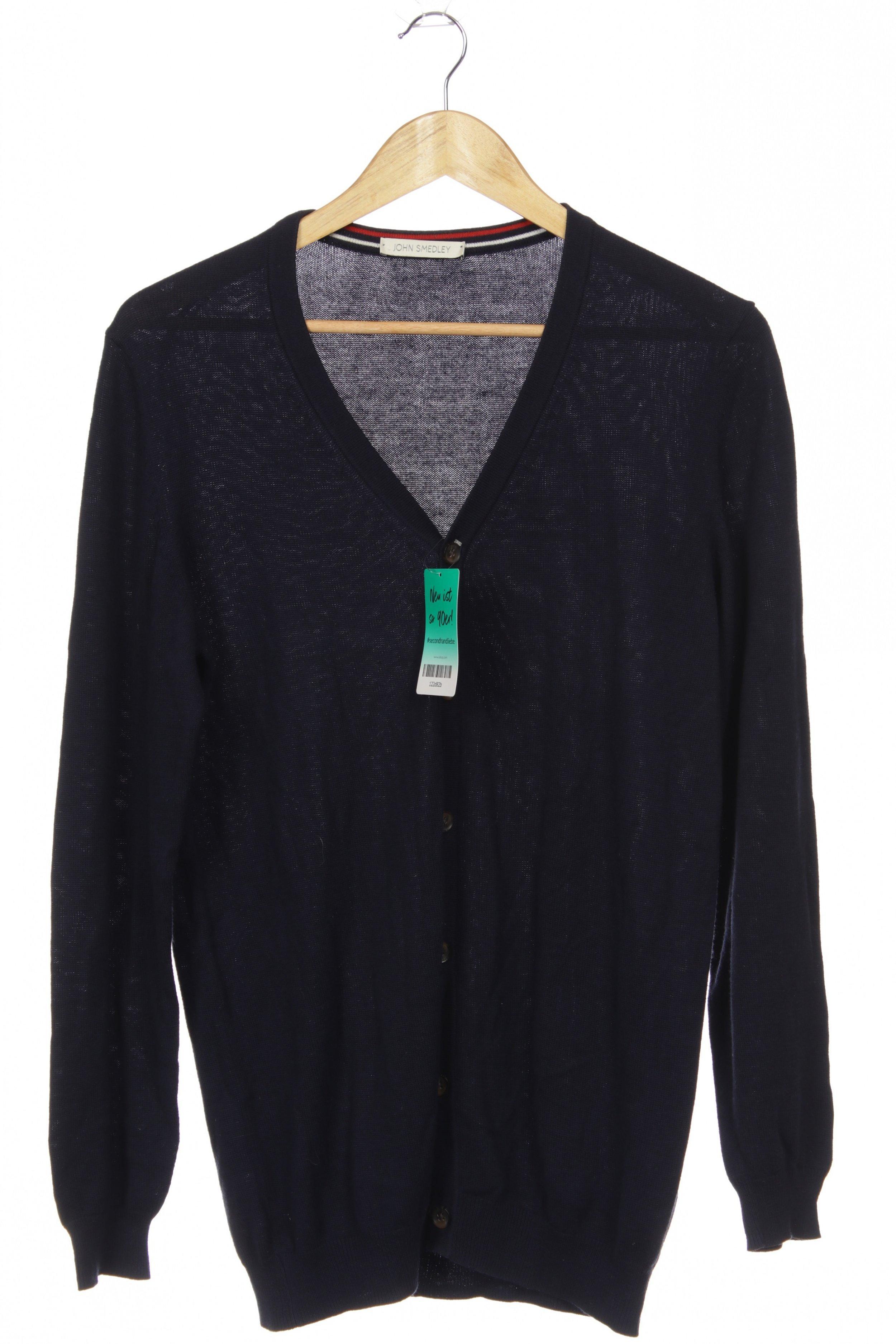 

John Smedley Herren Strickjacke, blau, Gr.