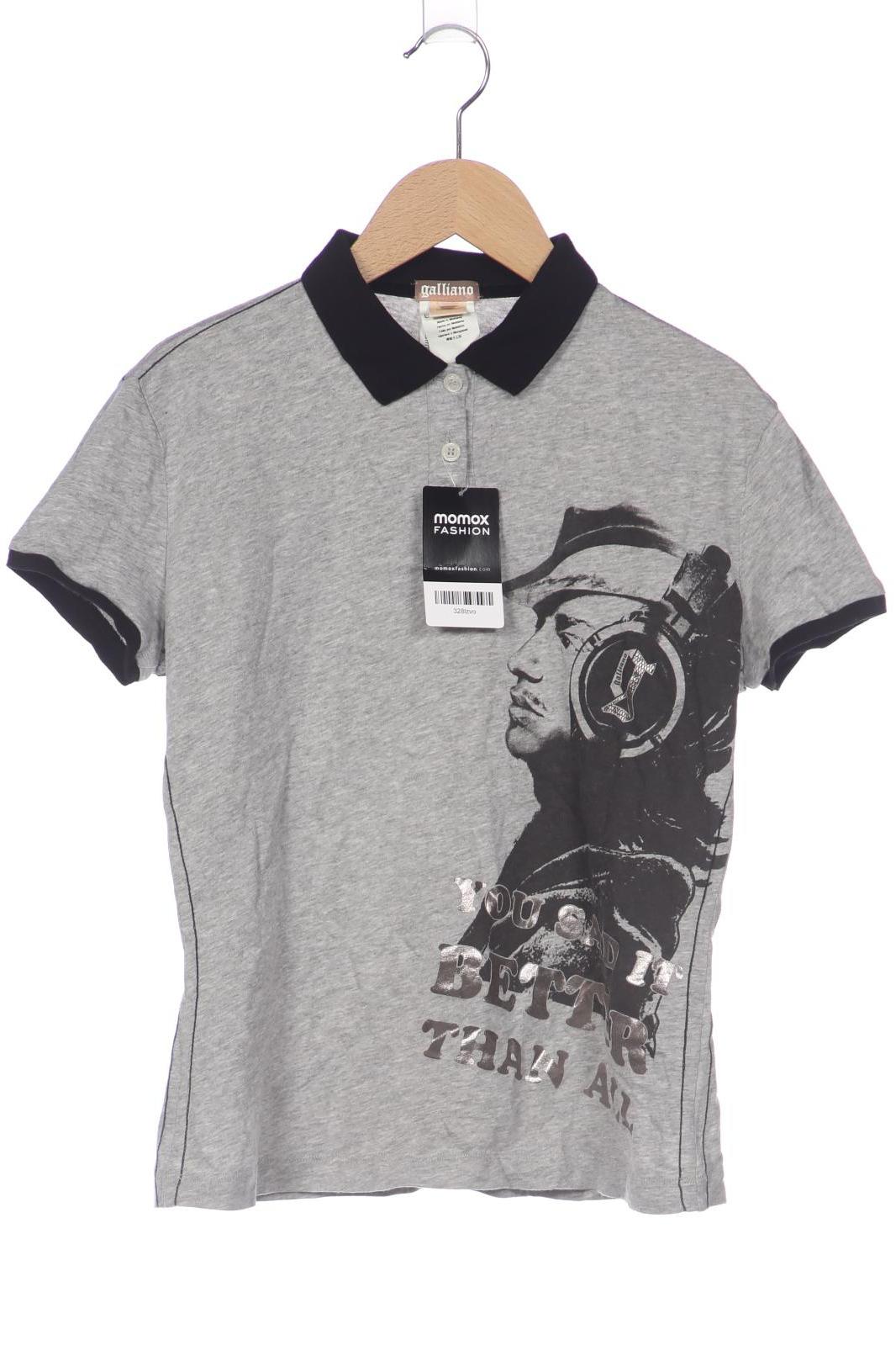 

John Galliano Damen Poloshirt, grau, Gr. 36