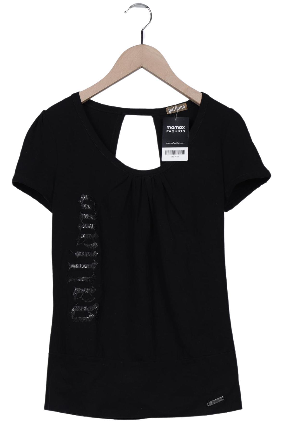 

John Galliano Damen T-Shirt, schwarz, Gr. 36