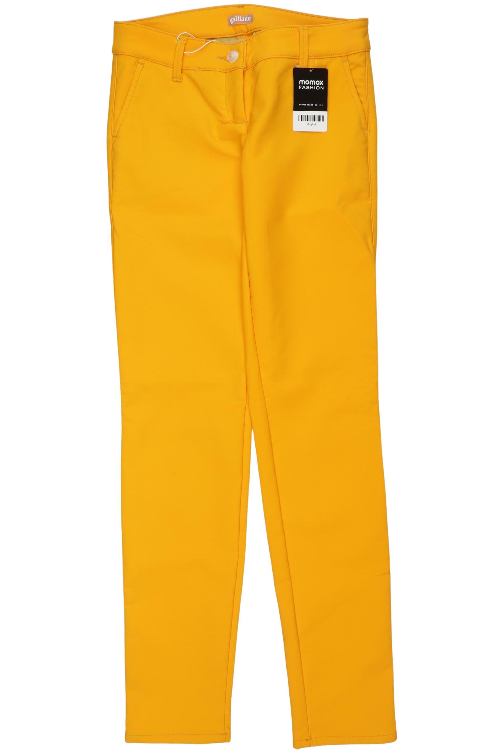 

John Galliano Damen Stoffhose, gelb, Gr. 26