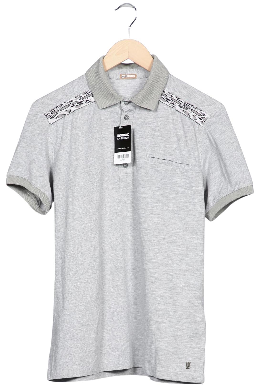 

John Galliano Herren Poloshirt, grau, Gr. 52