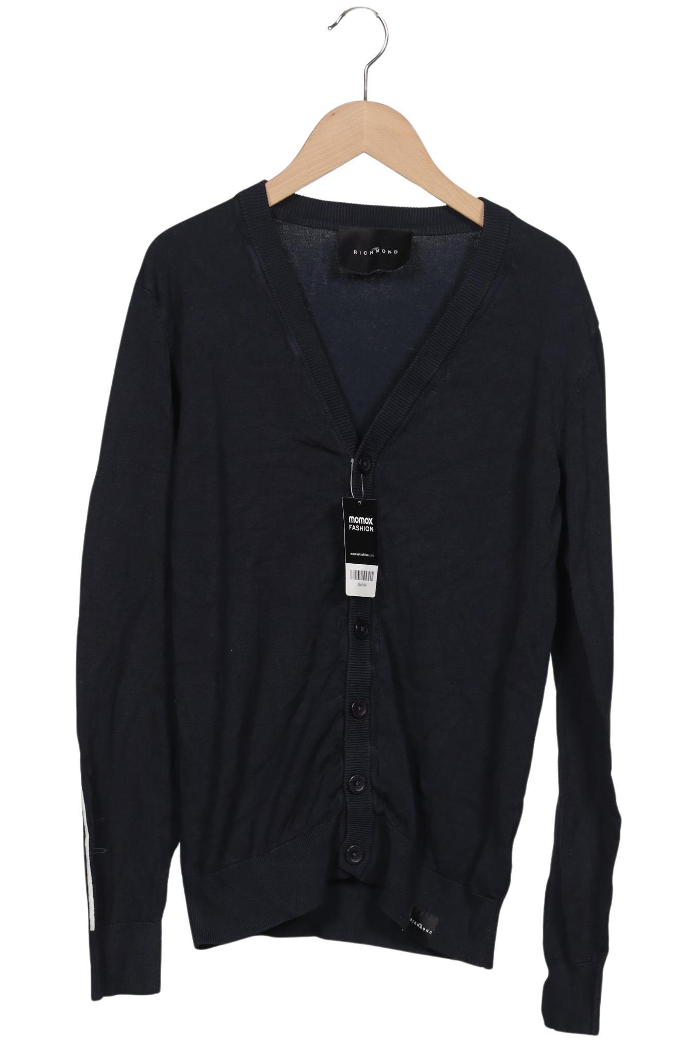 

John Richmond Herren Strickjacke, marineblau, Gr. 46