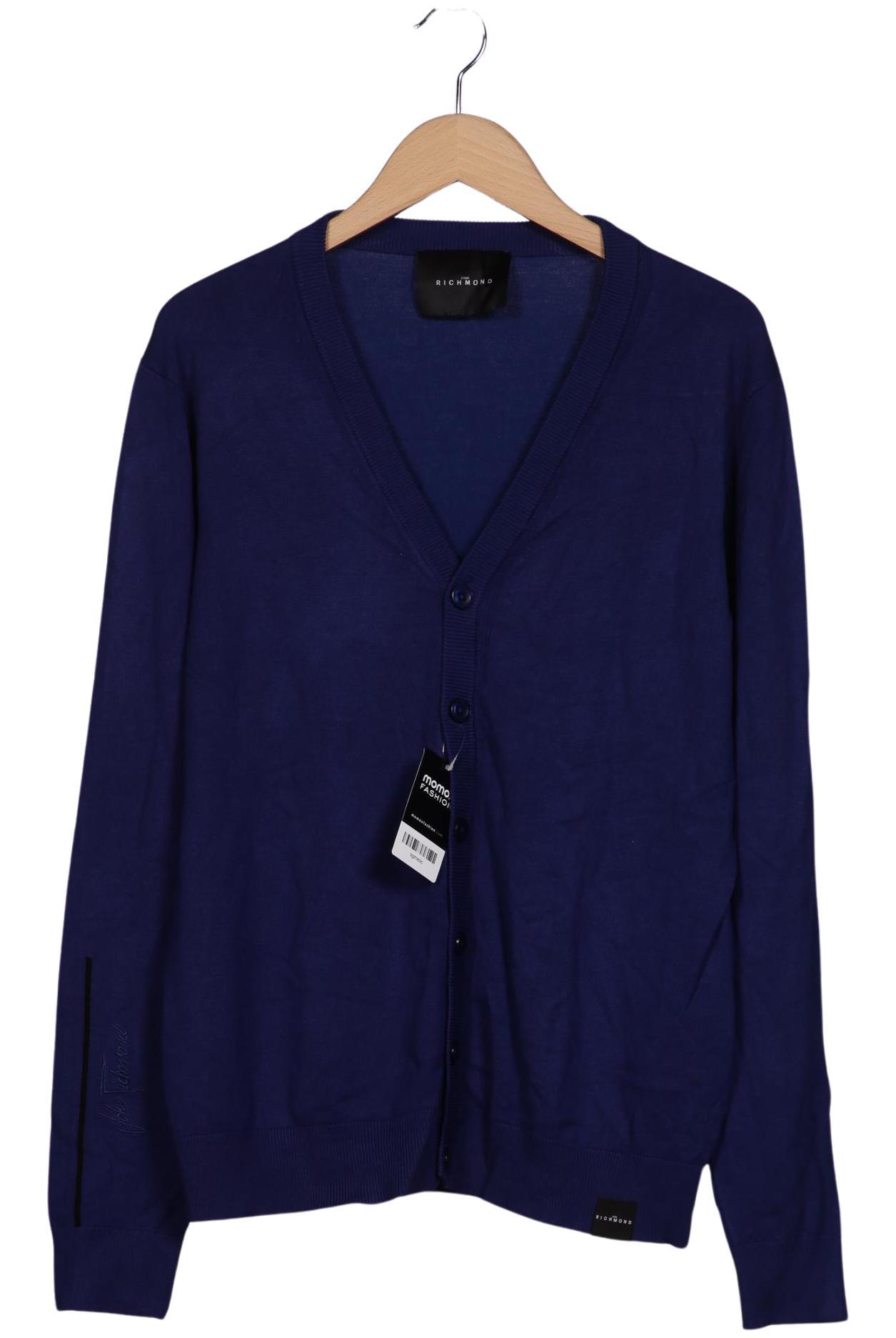 Thumbnail - John Richmond Herren Strickjacke, marineblau, Gr. 52