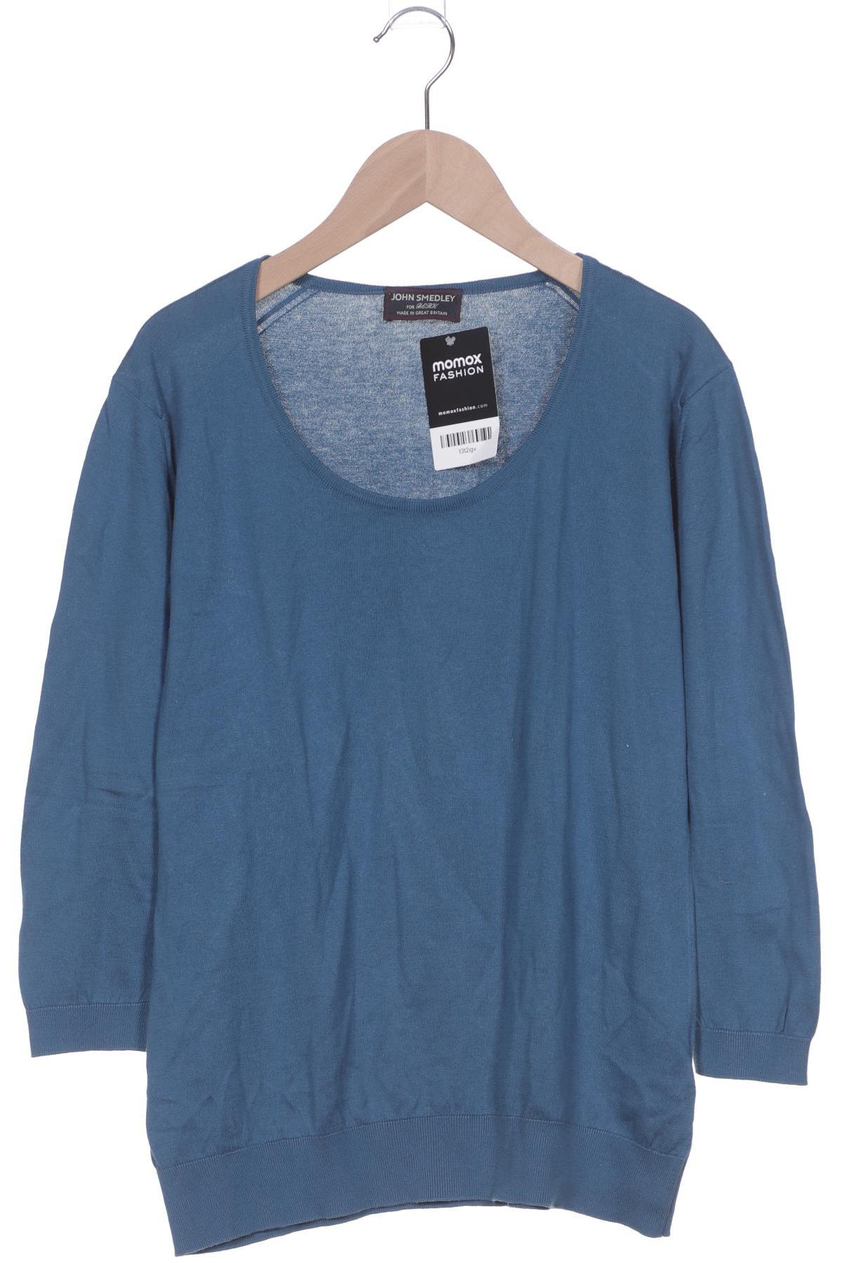 

John Smedley Damen Langarmshirt, blau, Gr. 44