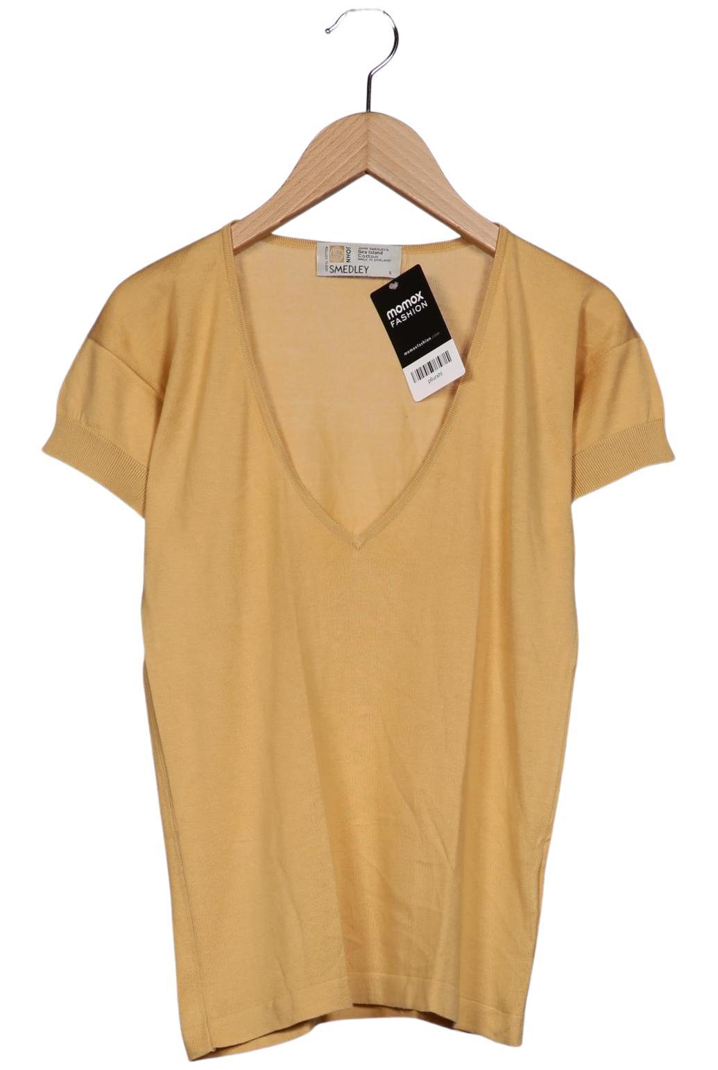 

John Smedley Damen T-Shirt, gelb, Gr. 36