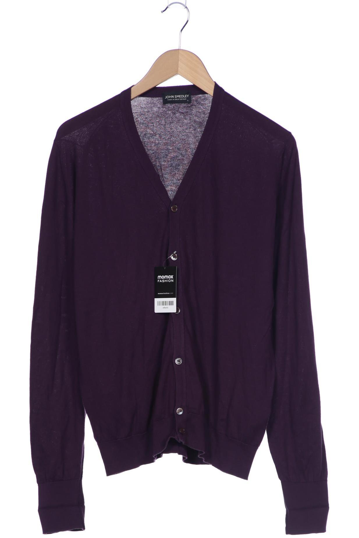

John Smedley Herren Strickjacke, flieder, Gr. 52