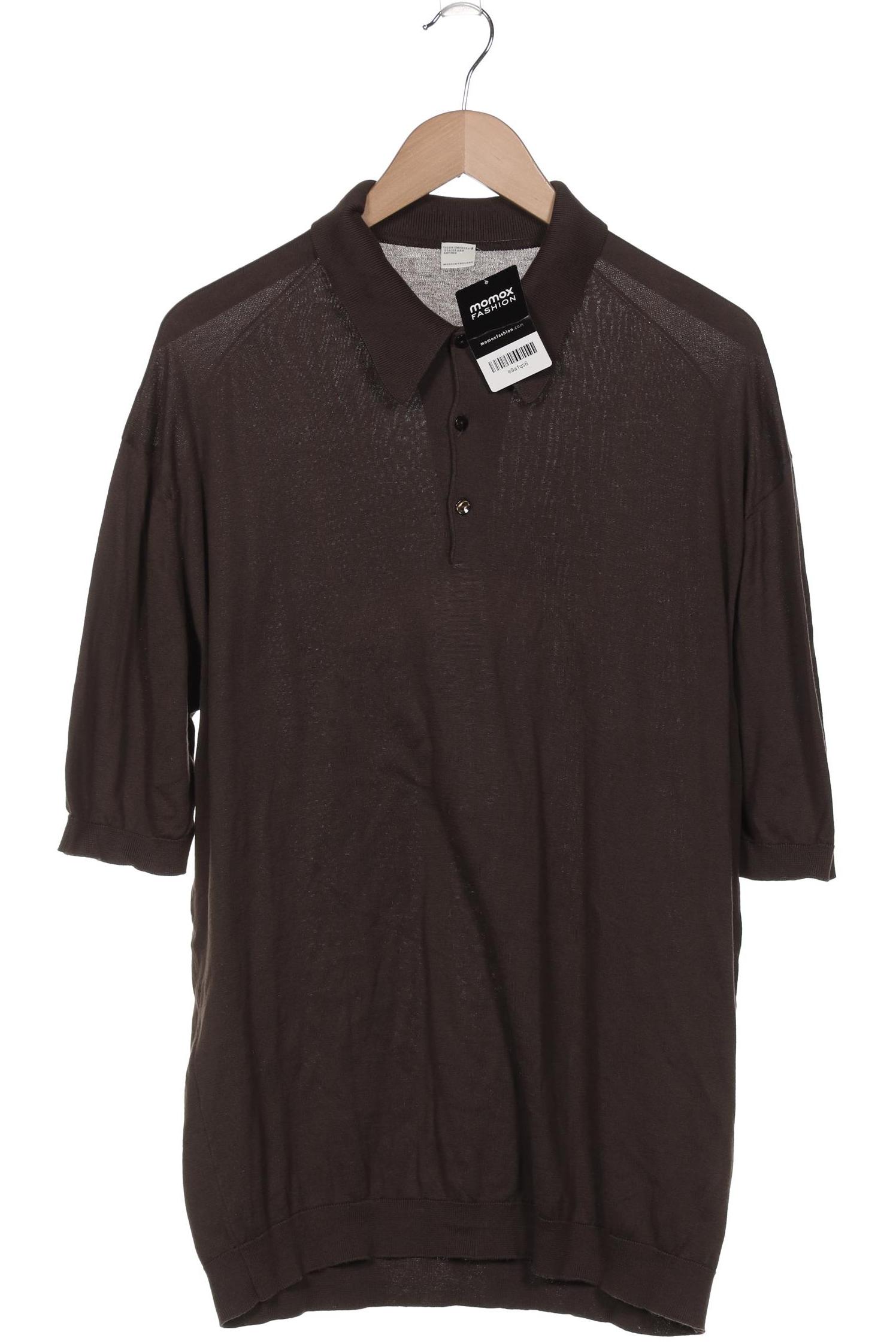 

John Smedley Herren Poloshirt, braun, Gr. 54