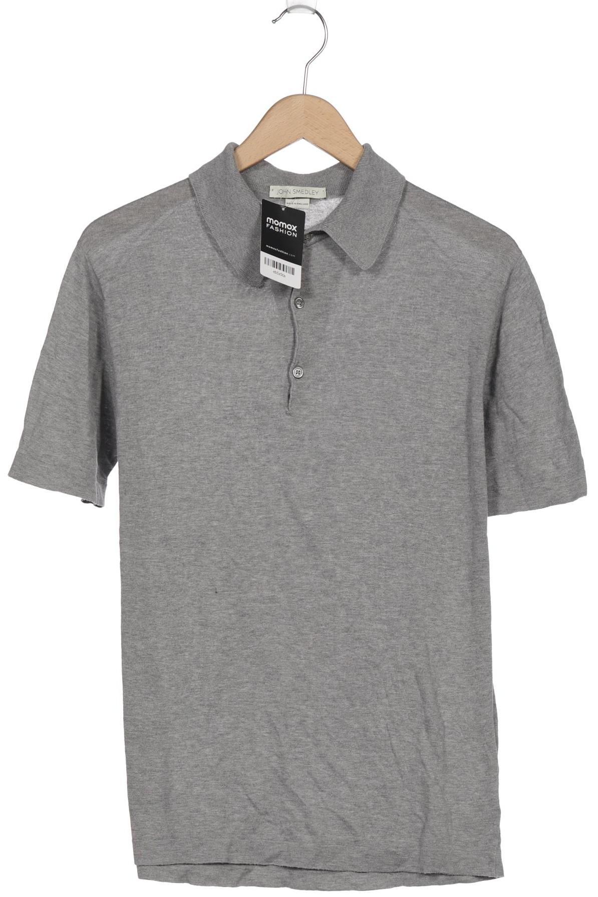 

John Smedley Herren Poloshirt, grau, Gr. 48