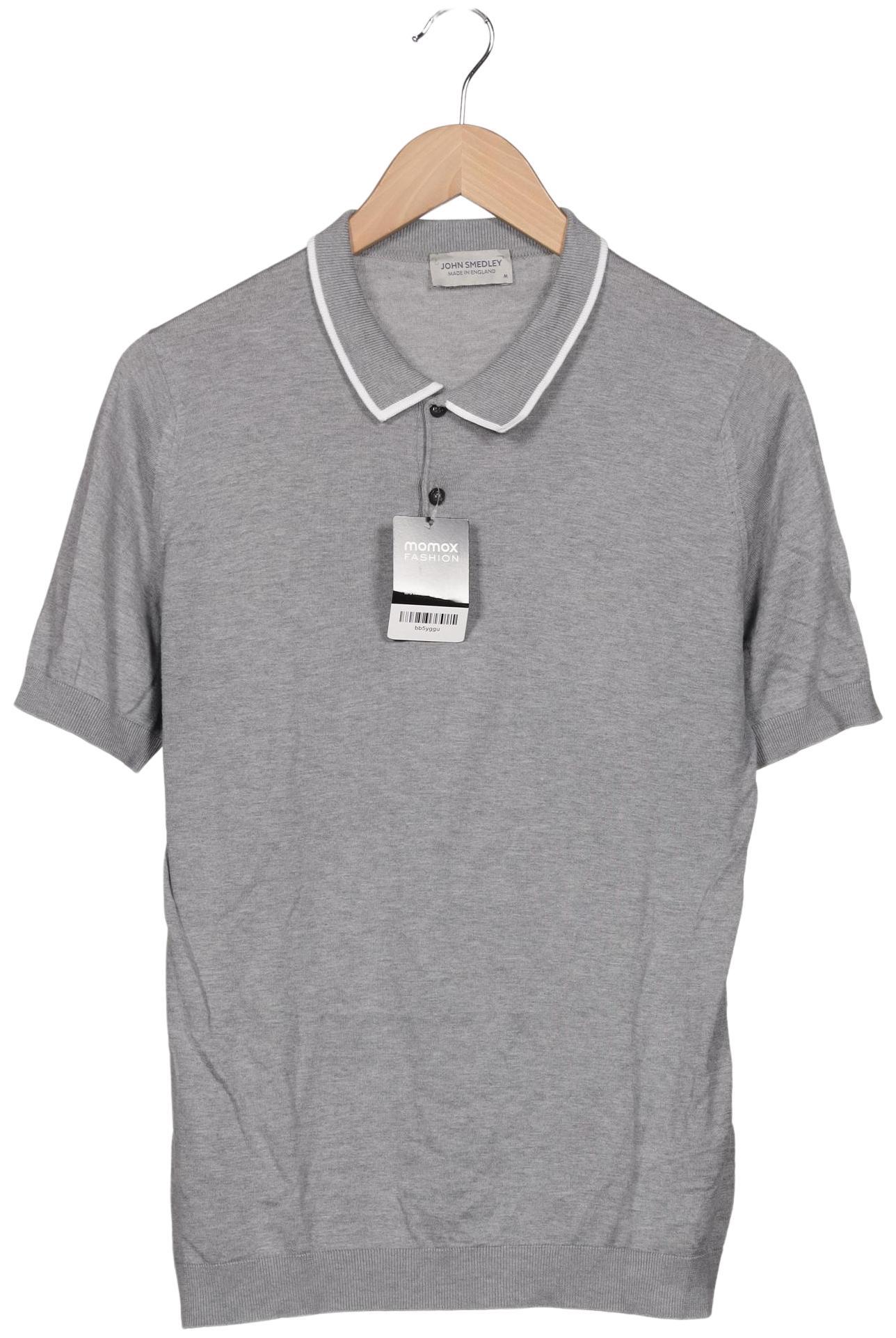 

John Smedley Herren Poloshirt, grau, Gr. 48