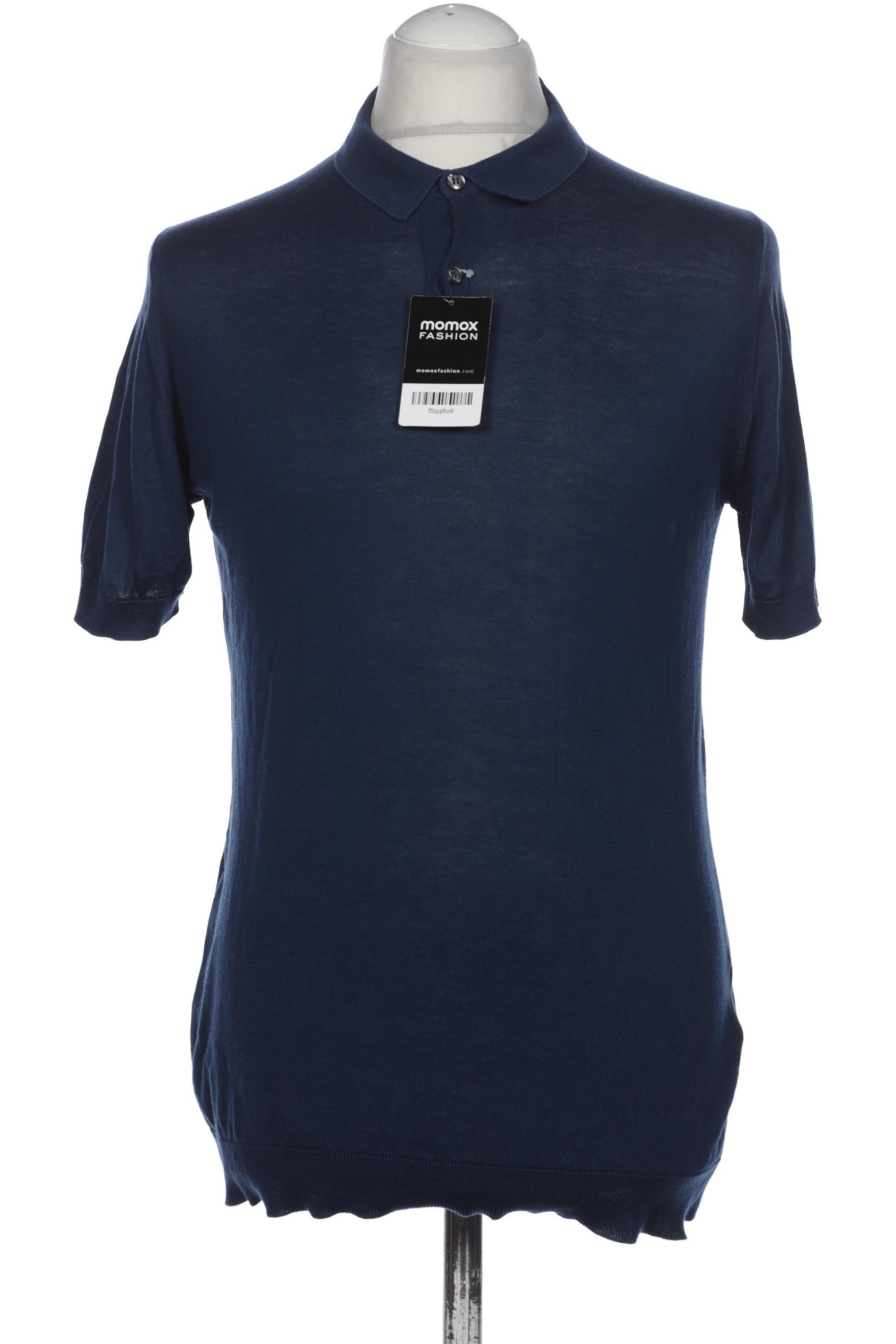 

John Smedley Herren Poloshirt, marineblau, Gr. 48