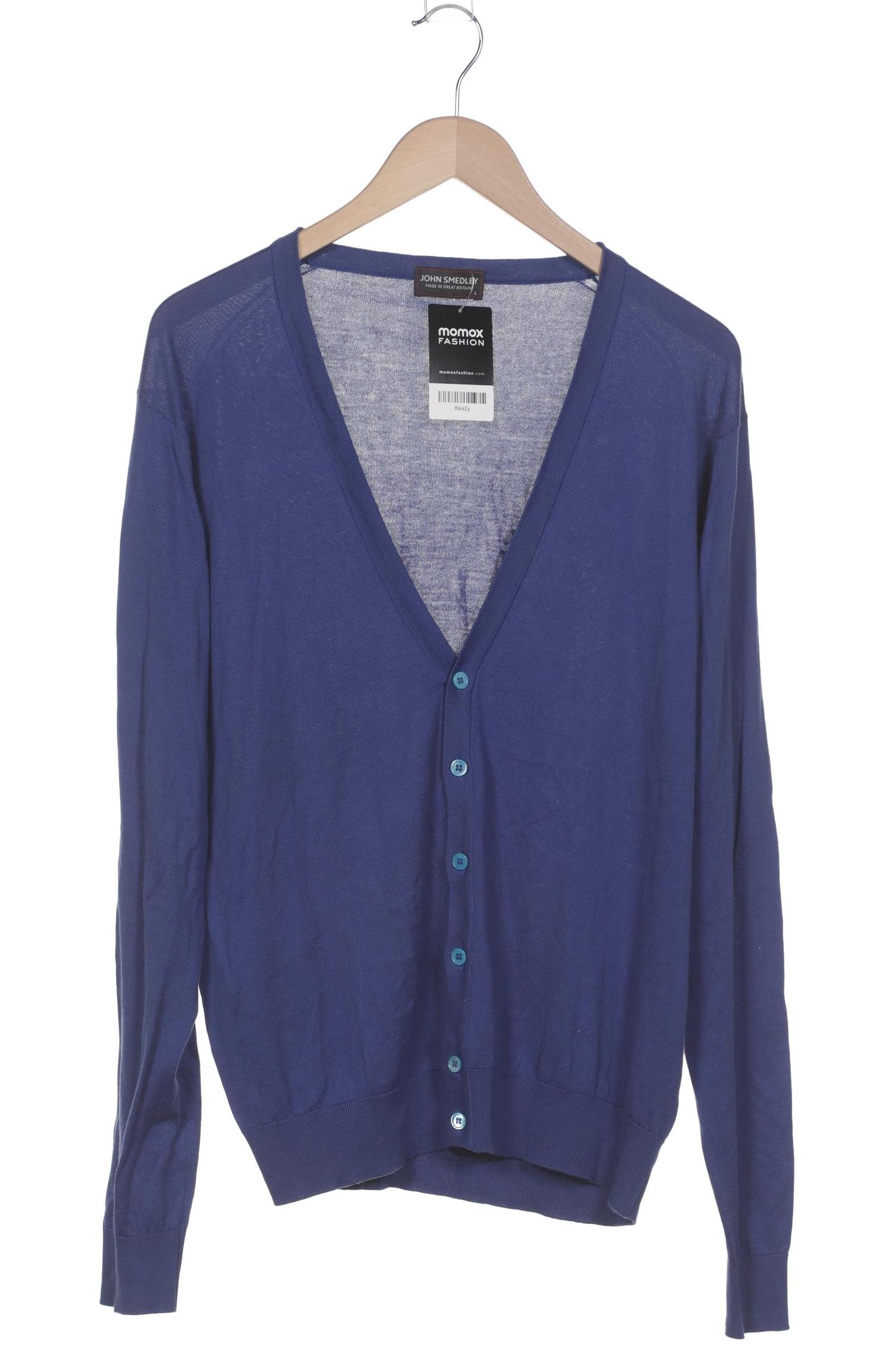 

John Smedley Herren Strickjacke, blau, Gr. 52