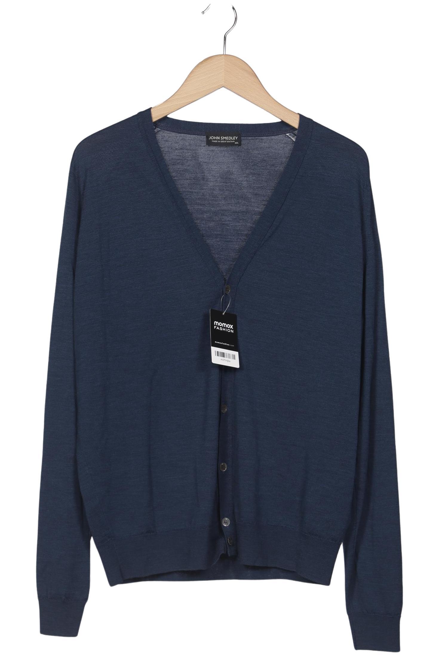 

John Smedley Herren Strickjacke, marineblau, Gr. 56