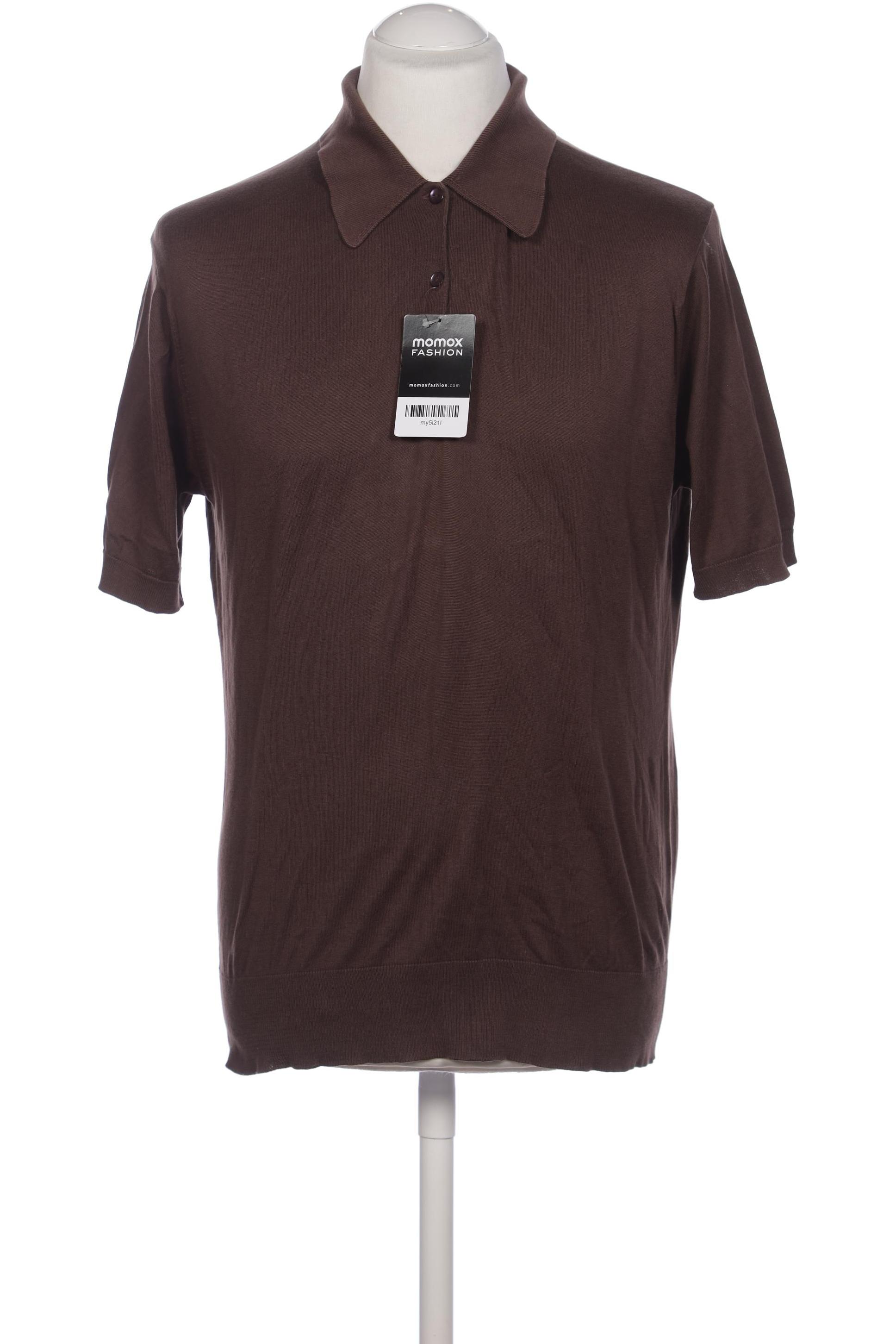 

John Smedley Herren Poloshirt, braun, Gr. 52