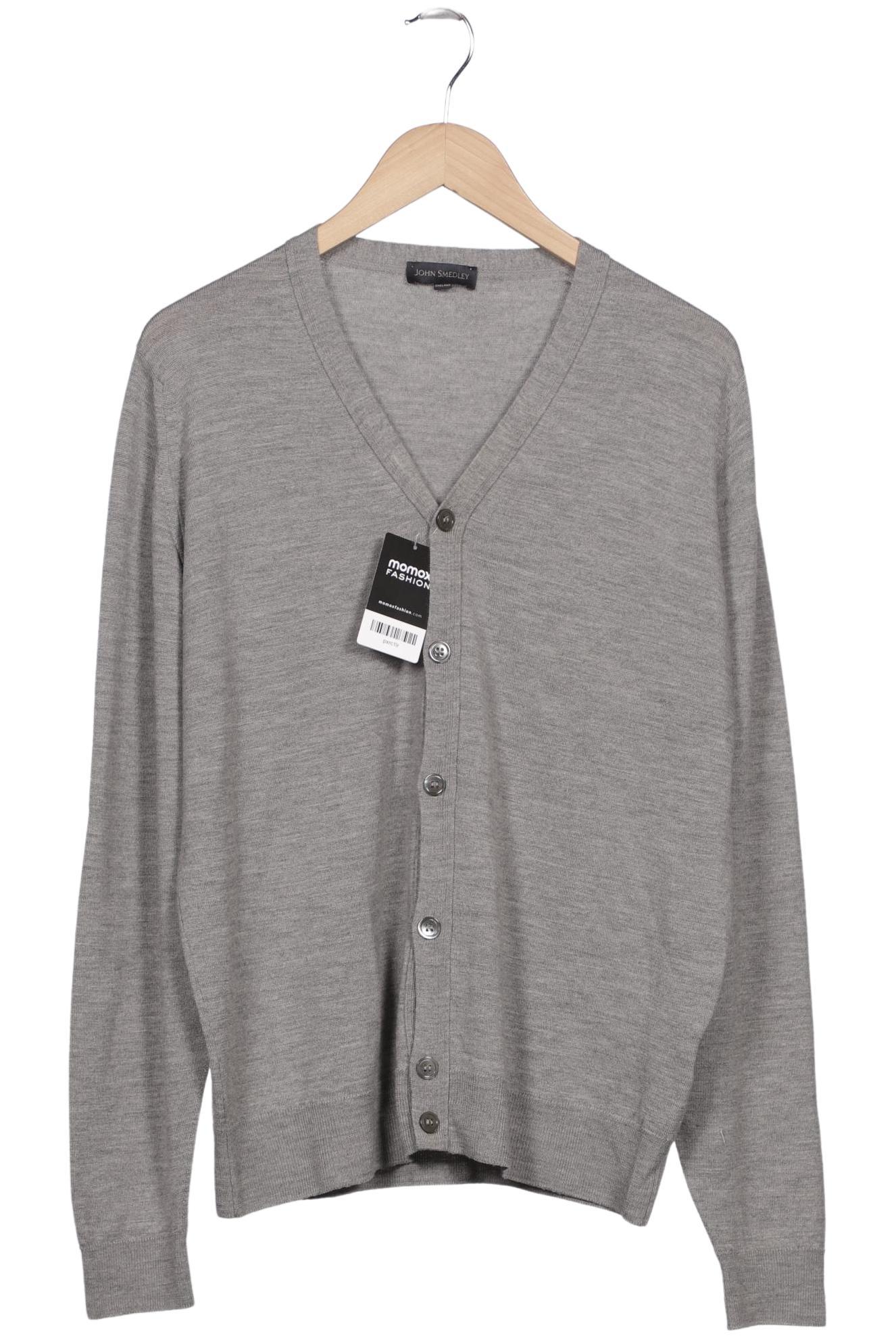 

John Smedley Herren Strickjacke, grau, Gr. 54