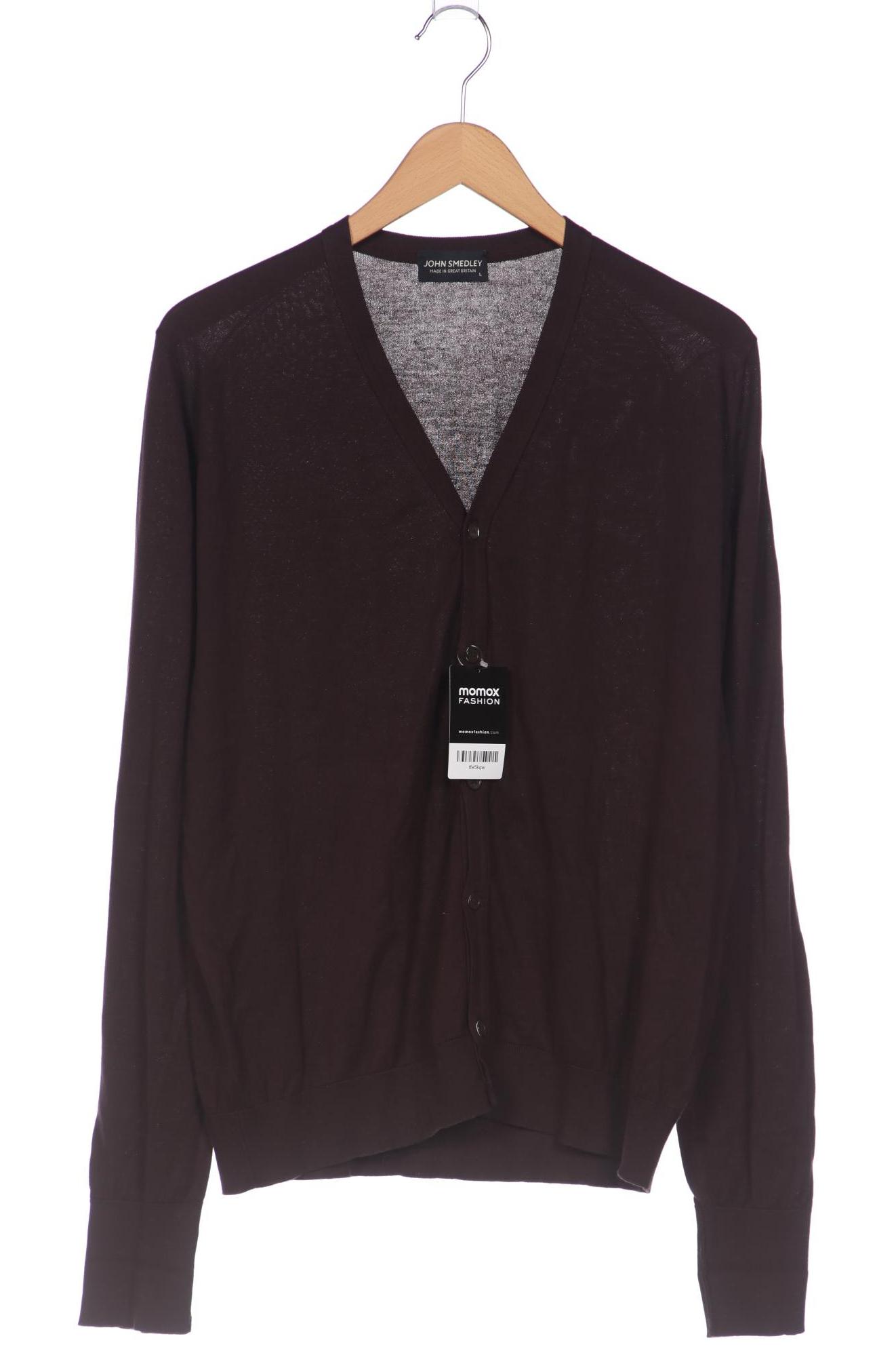 

John Smedley Herren Strickjacke, braun, Gr. 52
