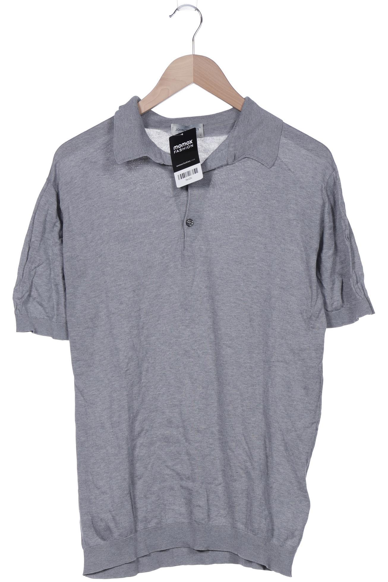 

John Smedley Herren Poloshirt, grau, Gr. 52