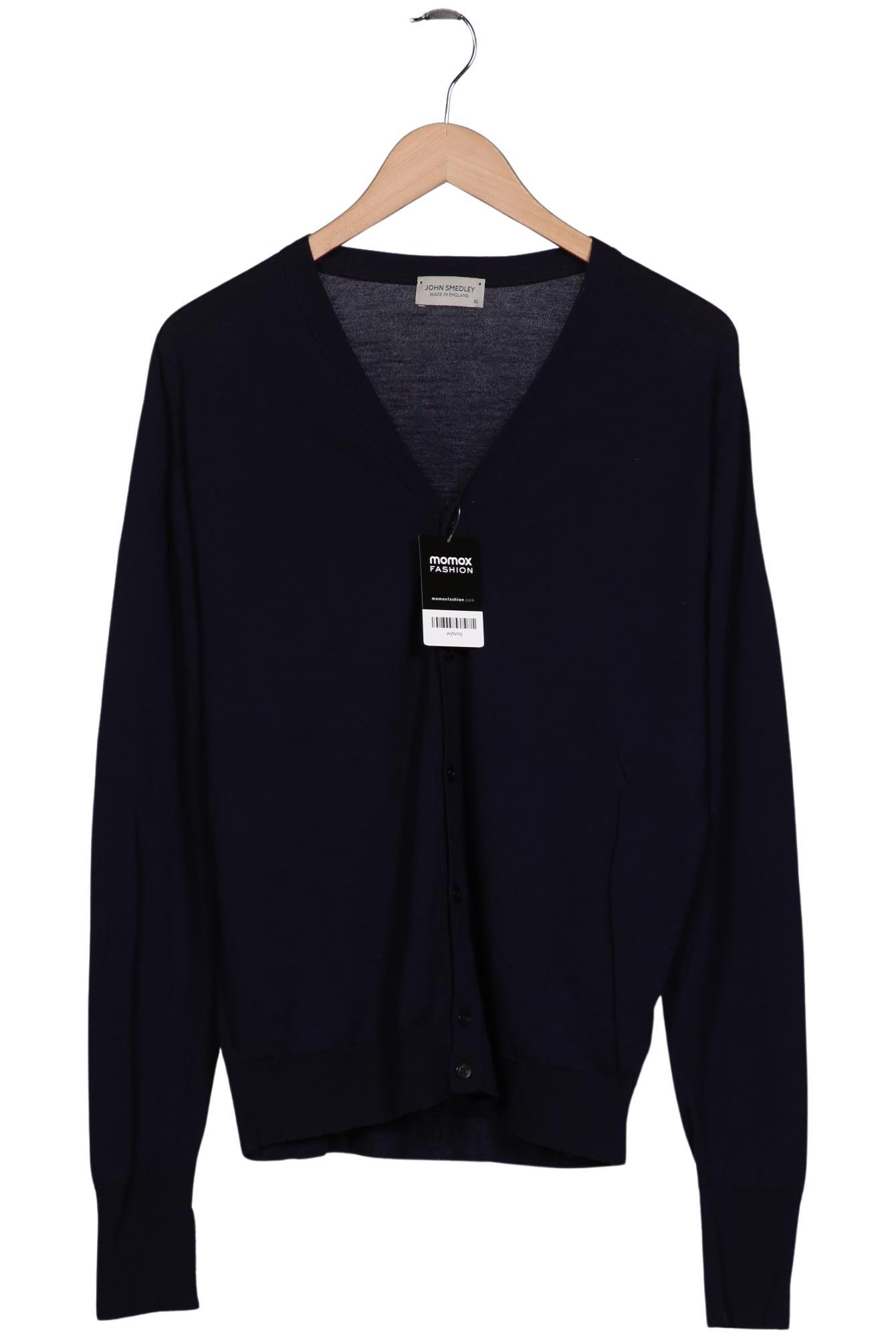 

John Smedley Herren Strickjacke, marineblau, Gr. 54