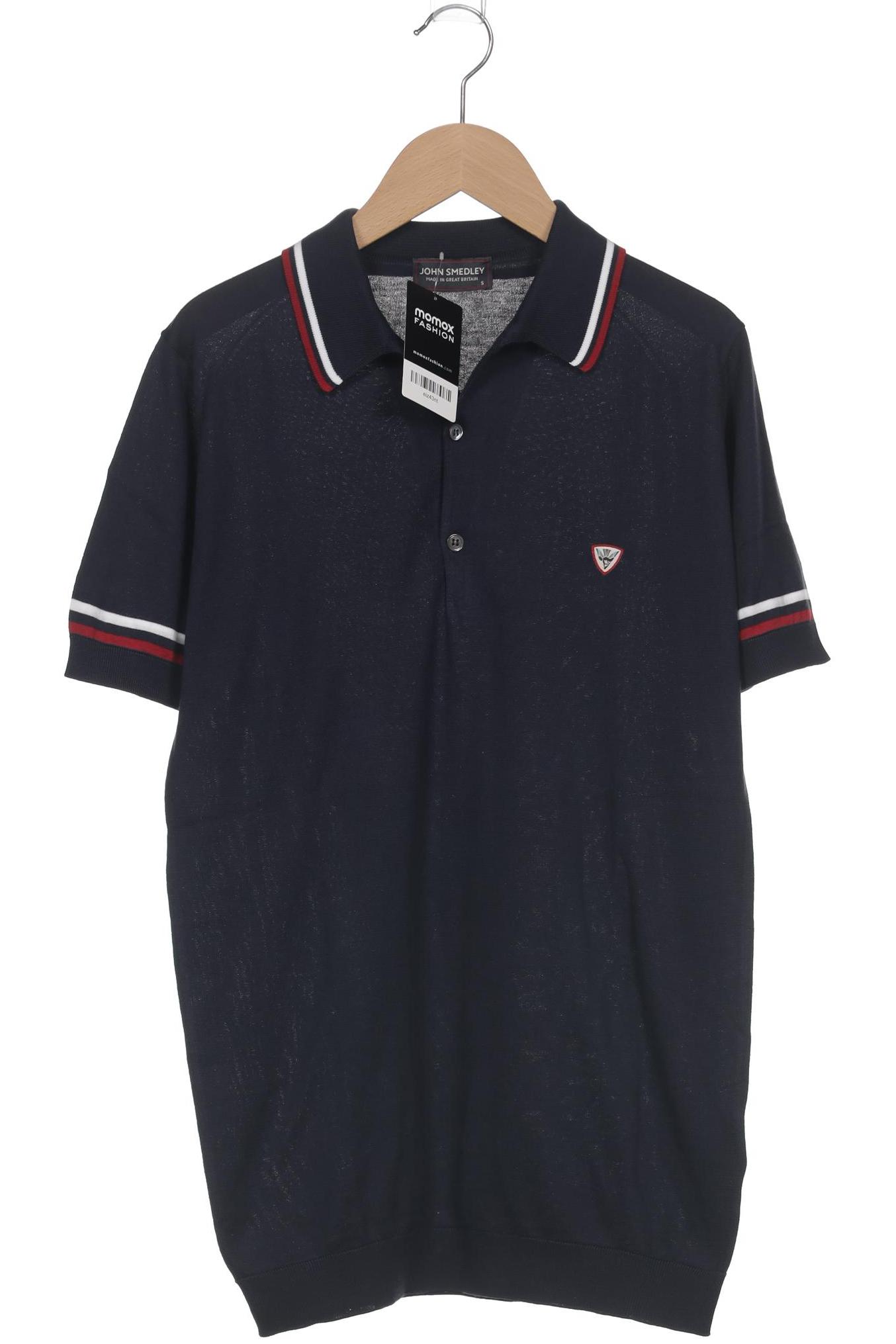 

John Smedley Herren Poloshirt, marineblau, Gr. 46