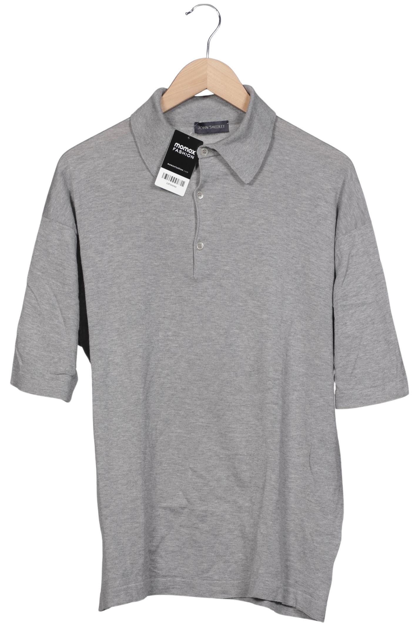 

John Smedley Herren Poloshirt, grau, Gr. 56